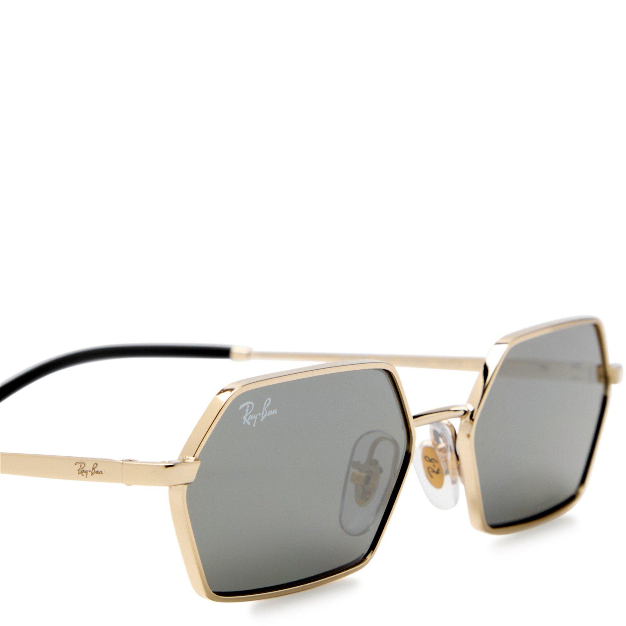 GOLD - Ray-Ban - Metal Full Rim Hexagon Sunglasses - 3