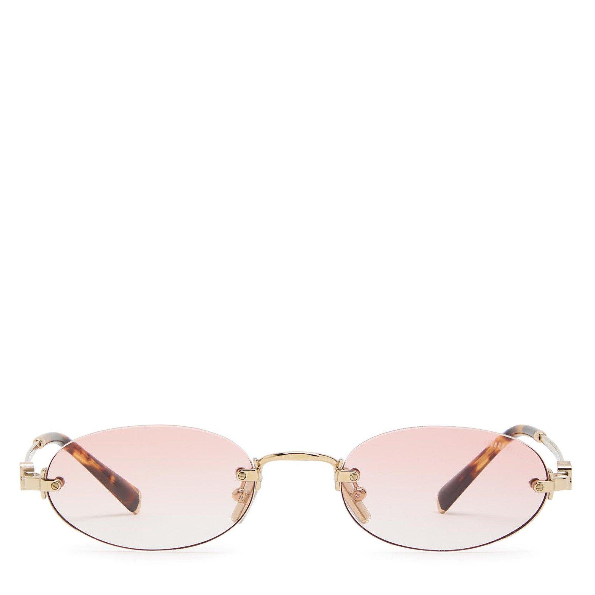 PINK AND OTHER - Miu Miu - MIU MIU RIMLESS OVAL METAL SG - 2