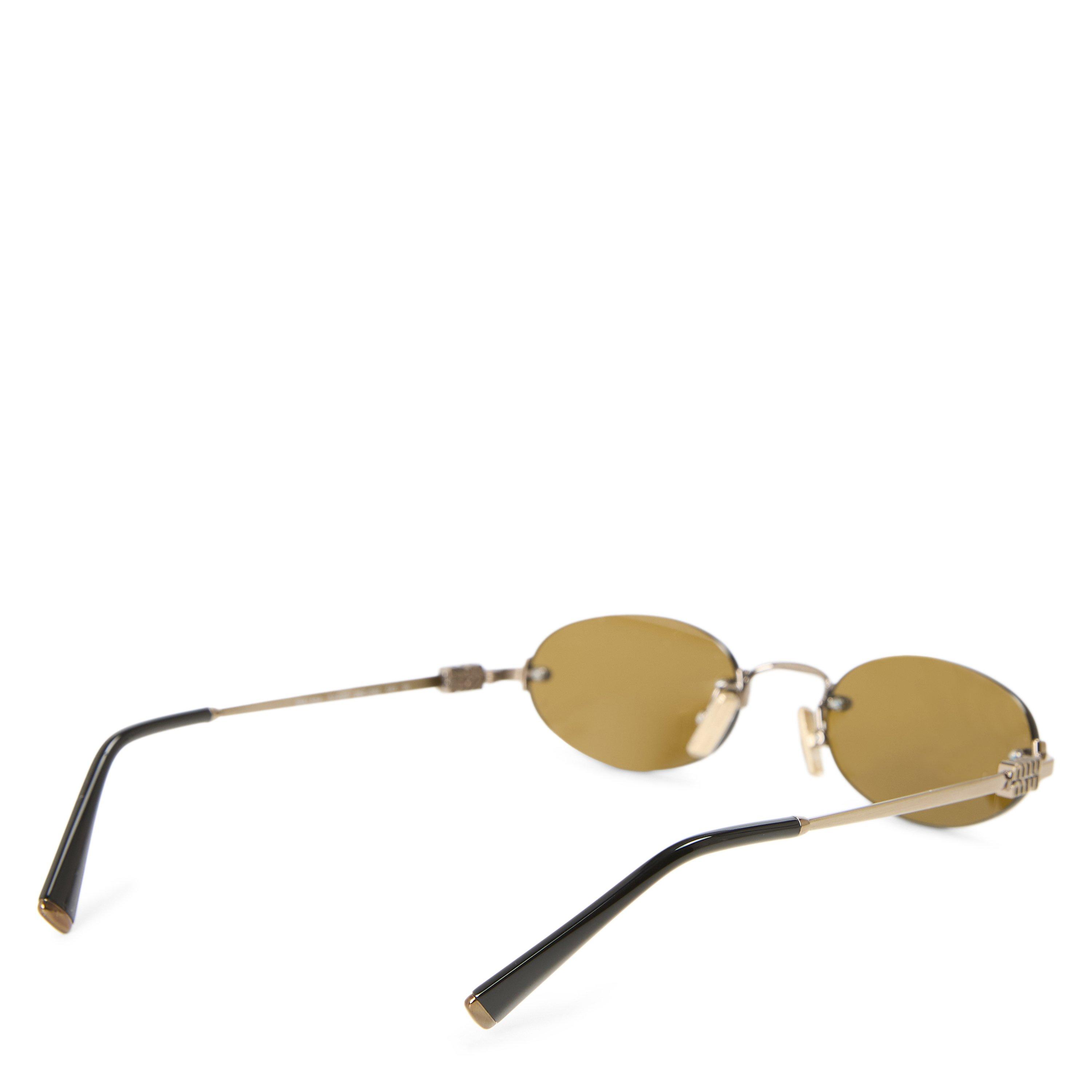 GOLD - Miu Miu - MIU MIU RIMLESS OVAL METAL SG - 2