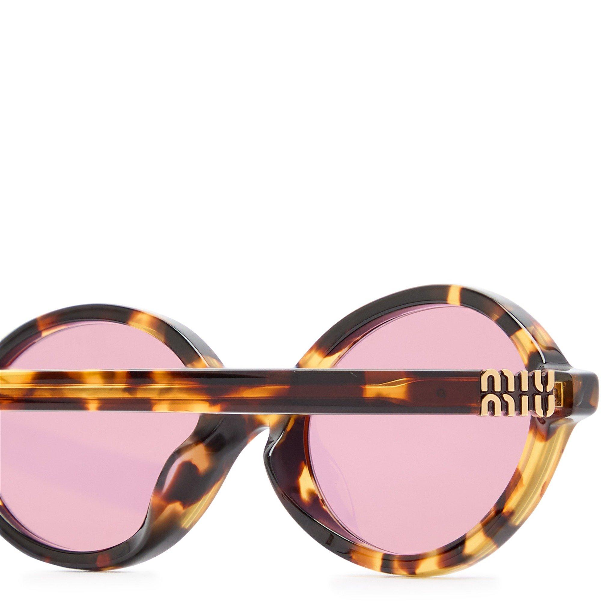 PINK OTHER - Miu Miu - Women's Acetate Oval Sunglasses - 3