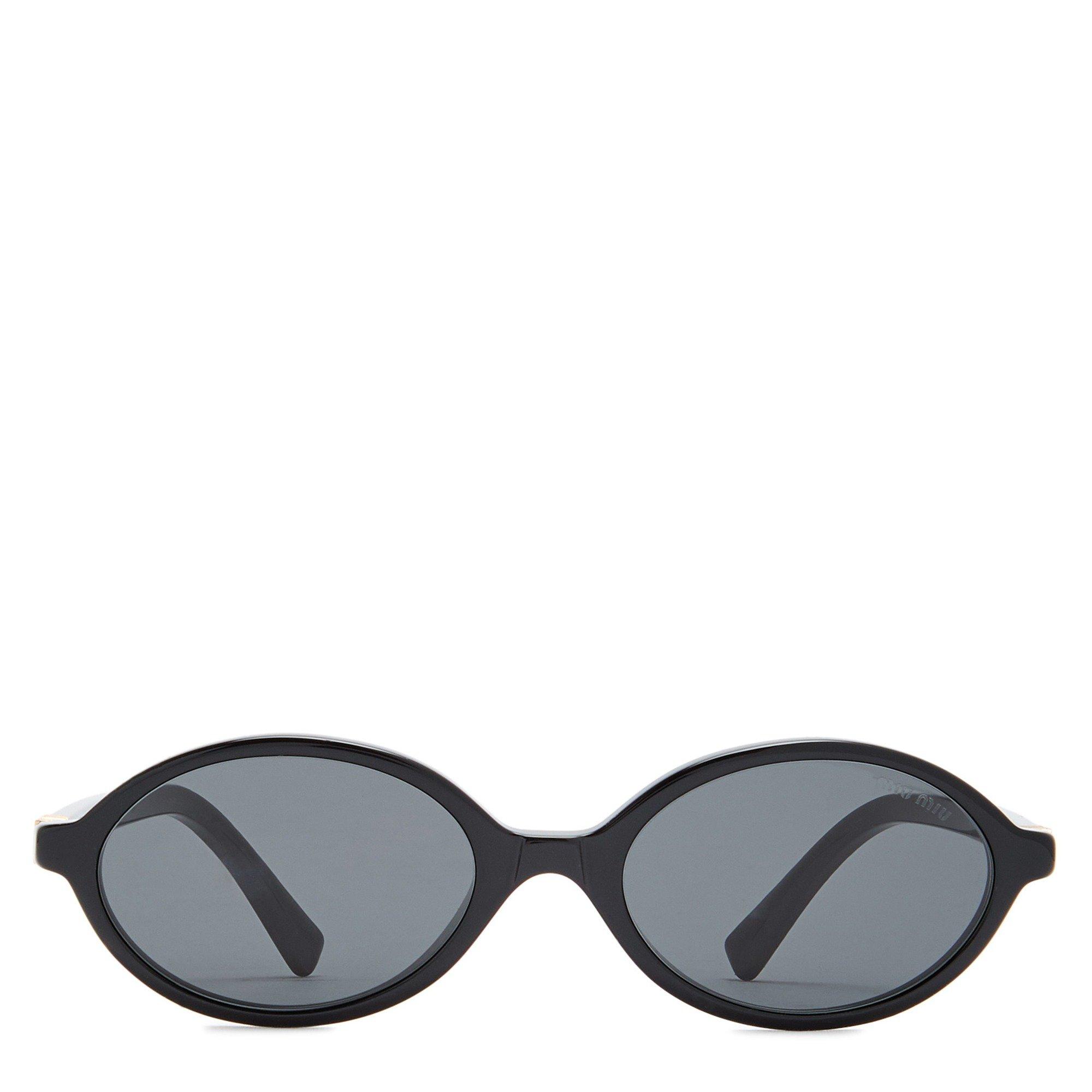 BLACK - Miu Miu - MIU MIU OVAL ACETATE SG - 2