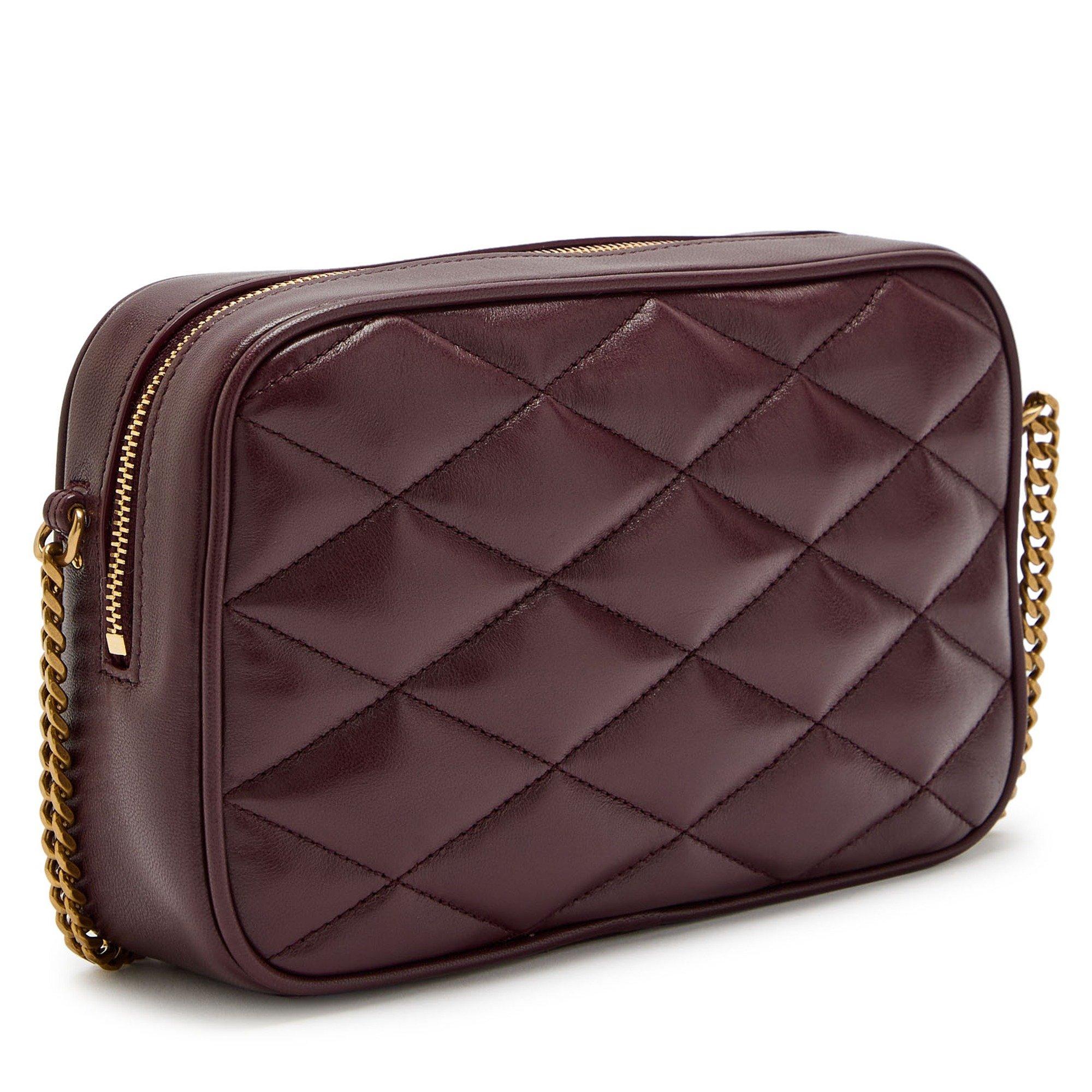 BURGUNDY - Saint Laurent - SMALL QUILTED CAMERA BAG - 2