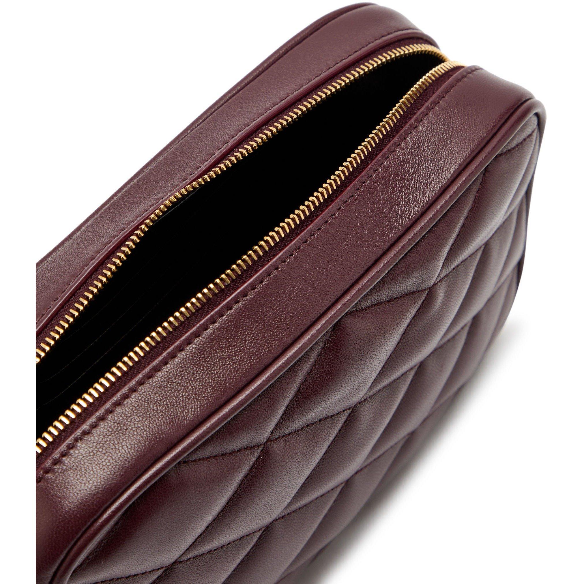 BURGUNDY - Saint Laurent - SMALL QUILTED CAMERA BAG - 5