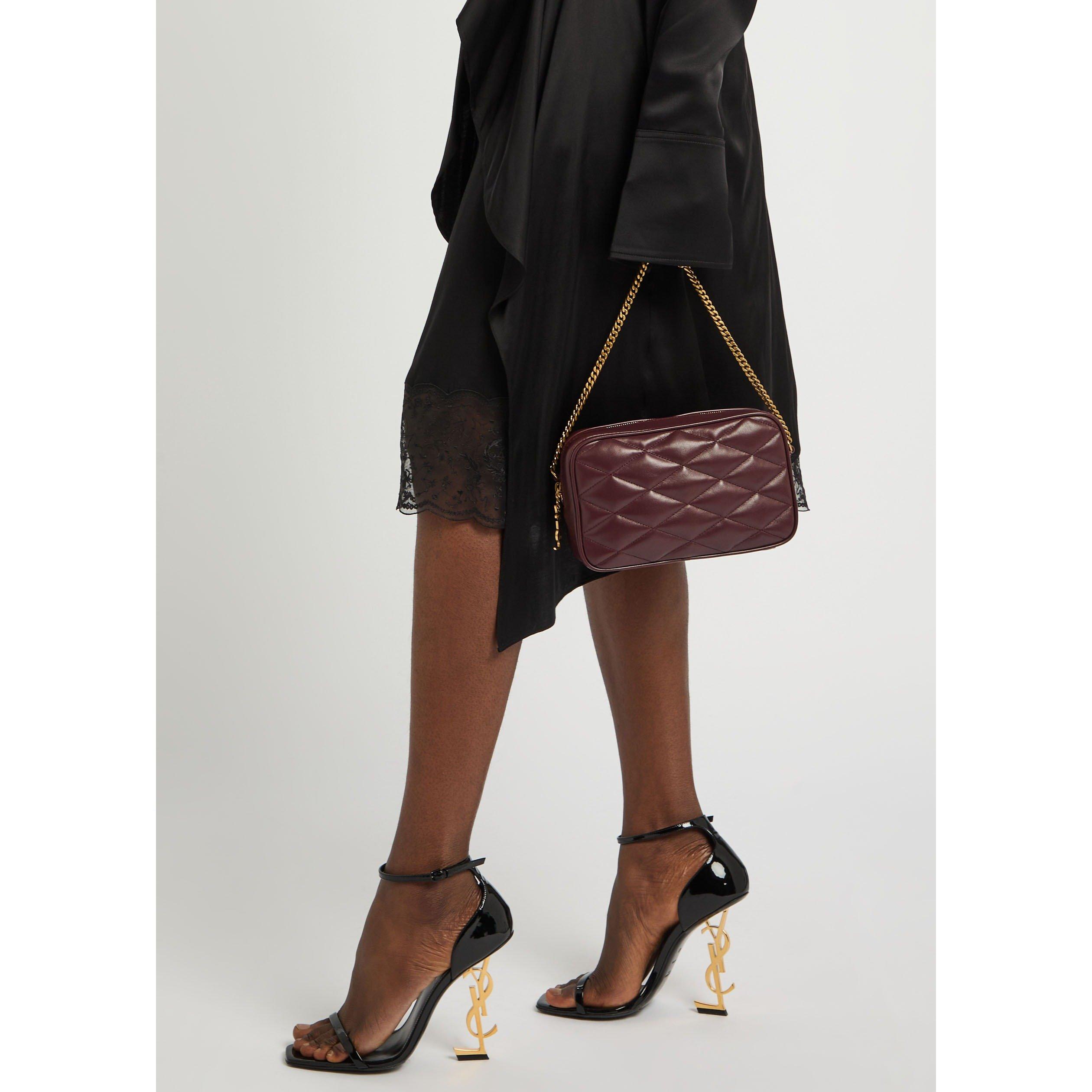 BURGUNDY - Saint Laurent - SMALL QUILTED CAMERA BAG - 6