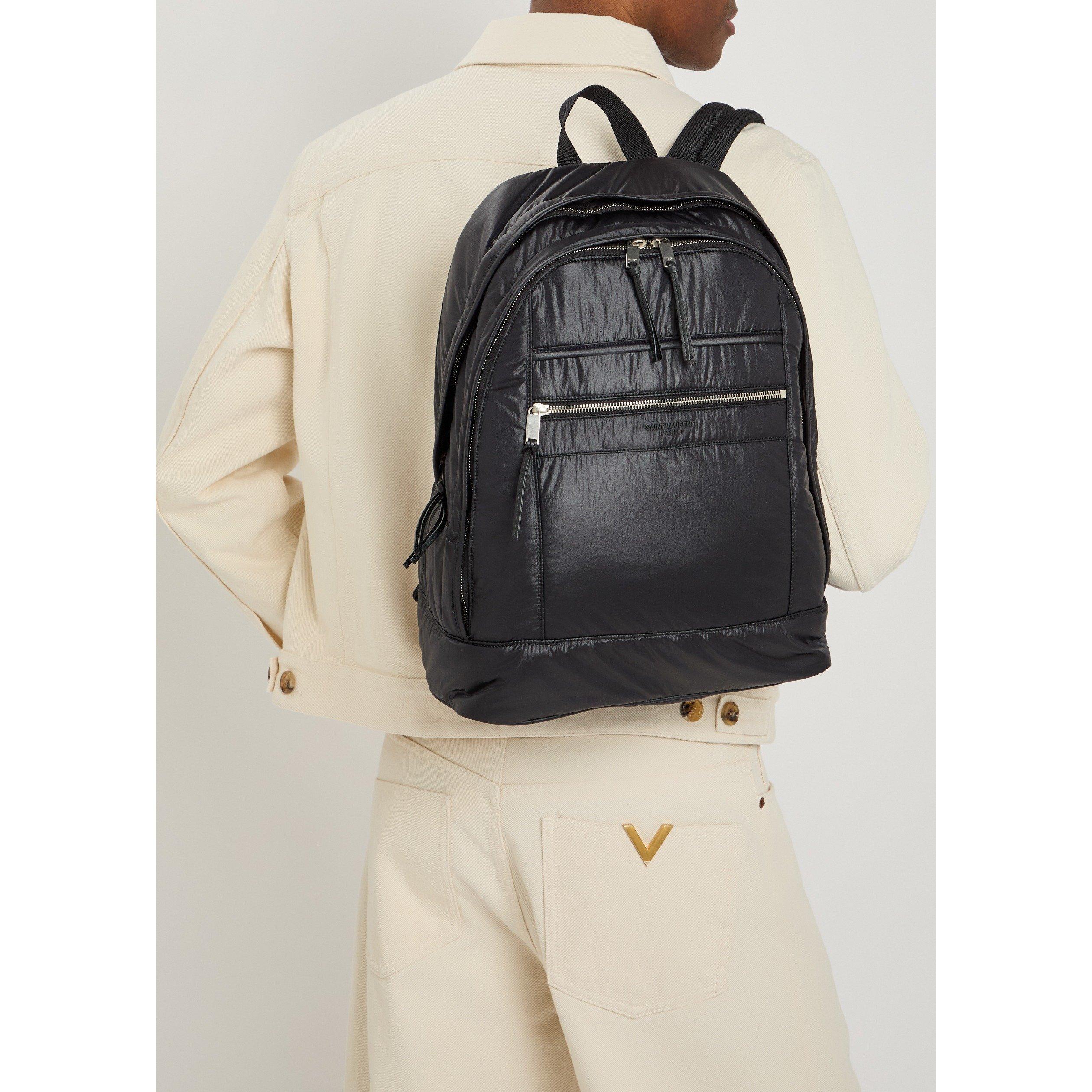 BLACK - Saint Laurent - Men's City Backpack 43 cm - 3