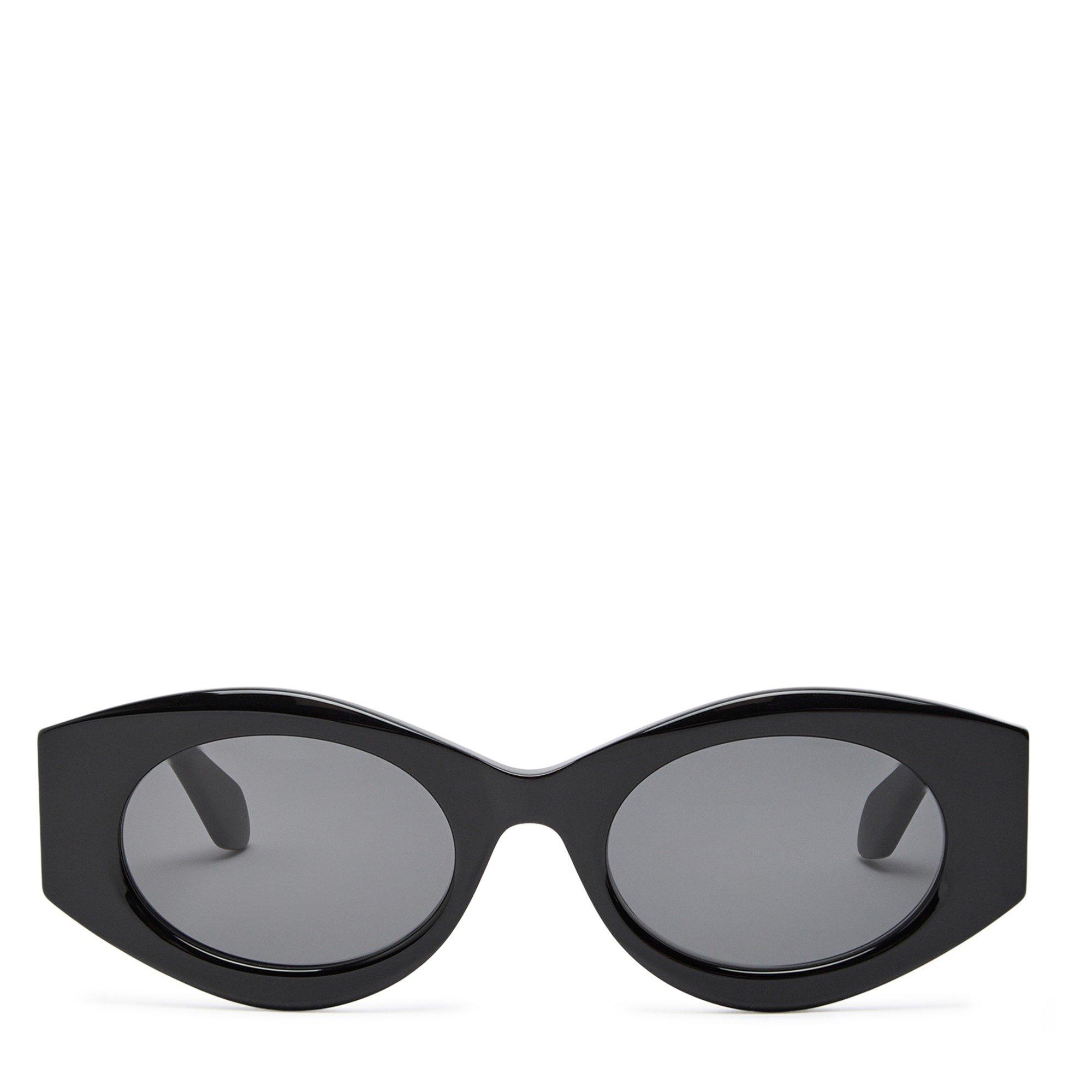 BLACK - Alaia - Women's Acetate Oval Sunglasses - 2