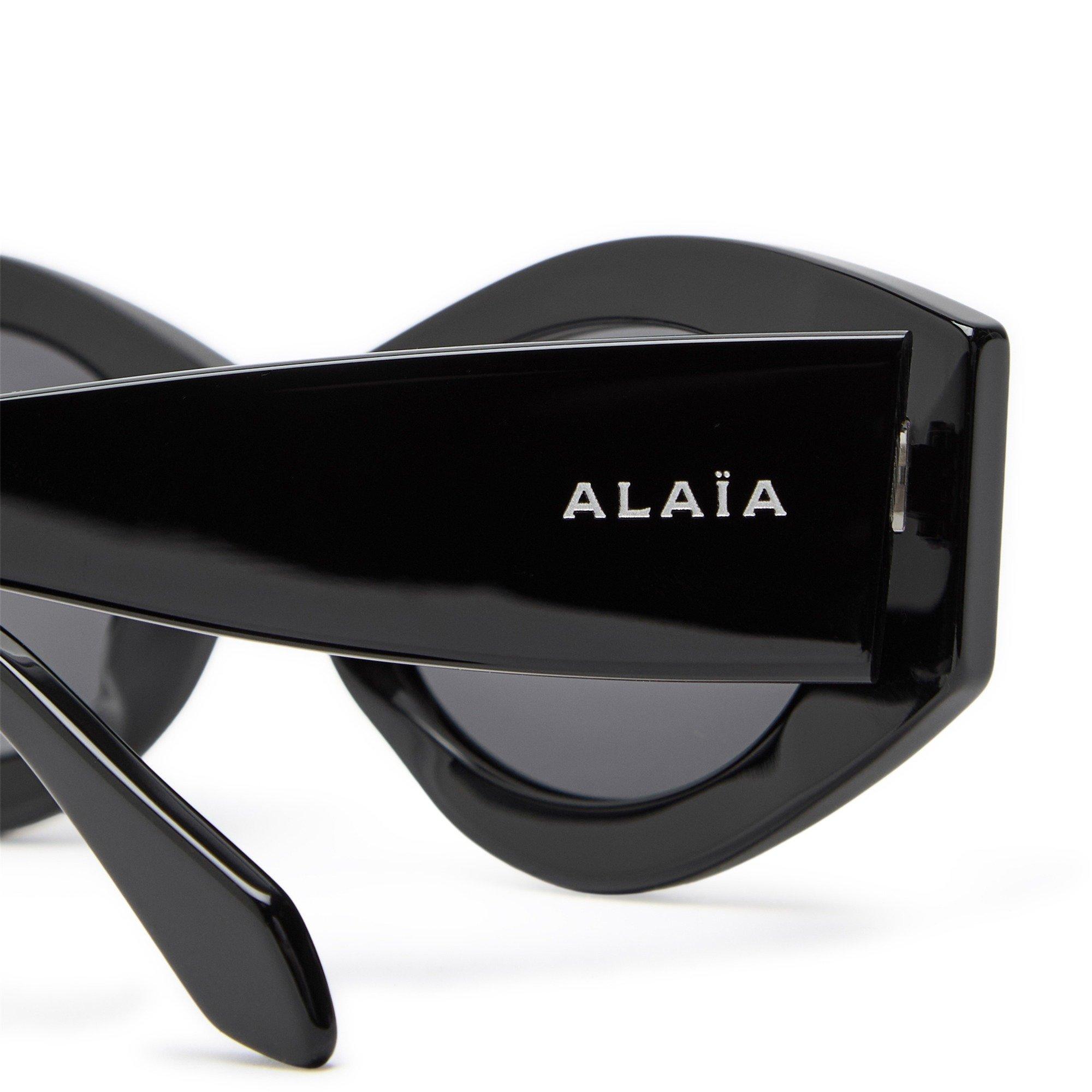 BLACK - Alaia - Women's Acetate Oval Sunglasses - 3