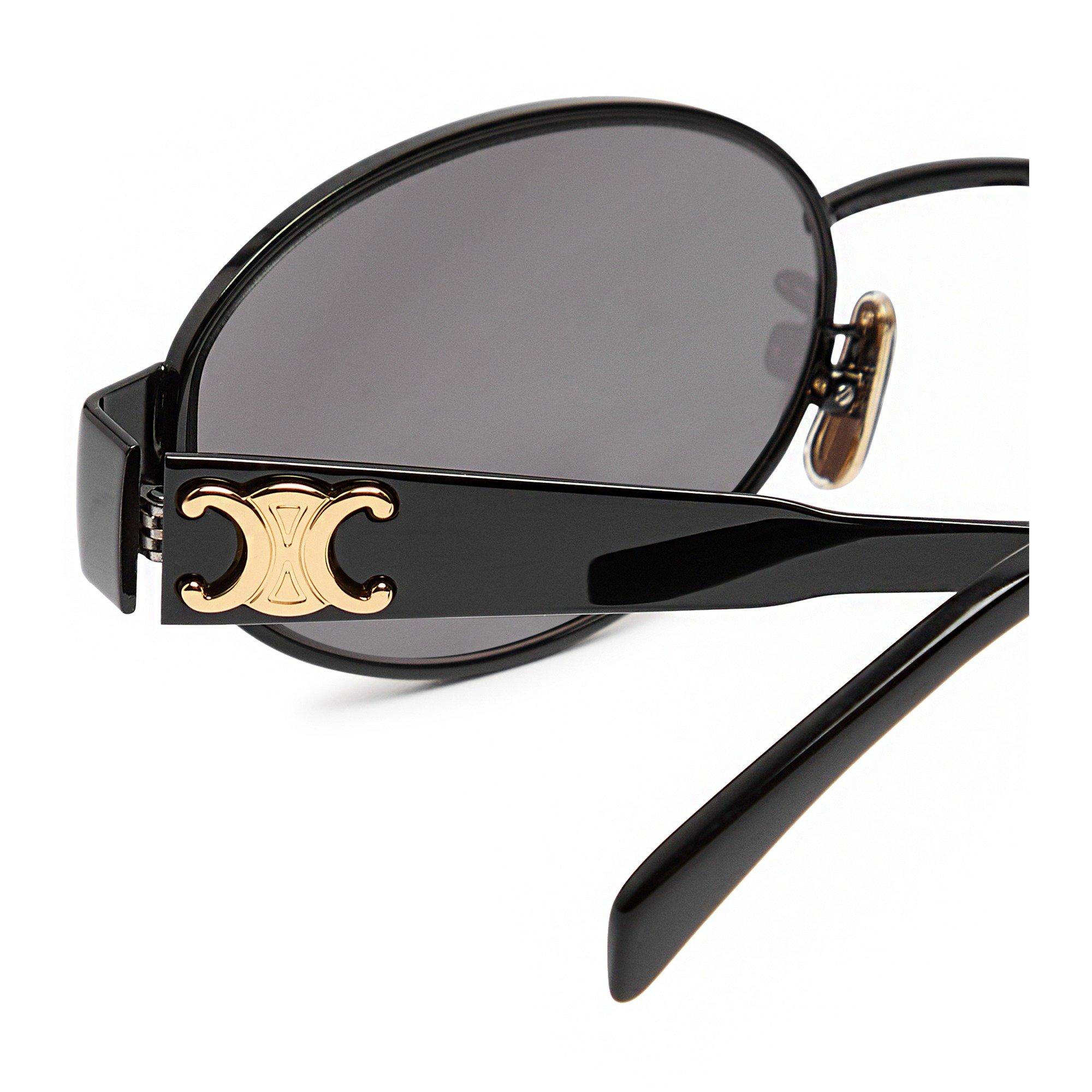 BLACK - Celine - CELINE F METAL TRIOMPHE OVAL S - 3