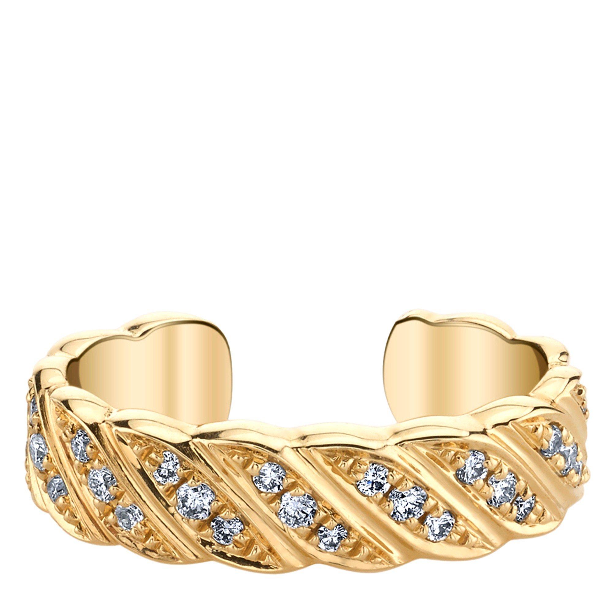 GOLD - Anita - AK GLD THIN DIA BRAID EAR CUFF