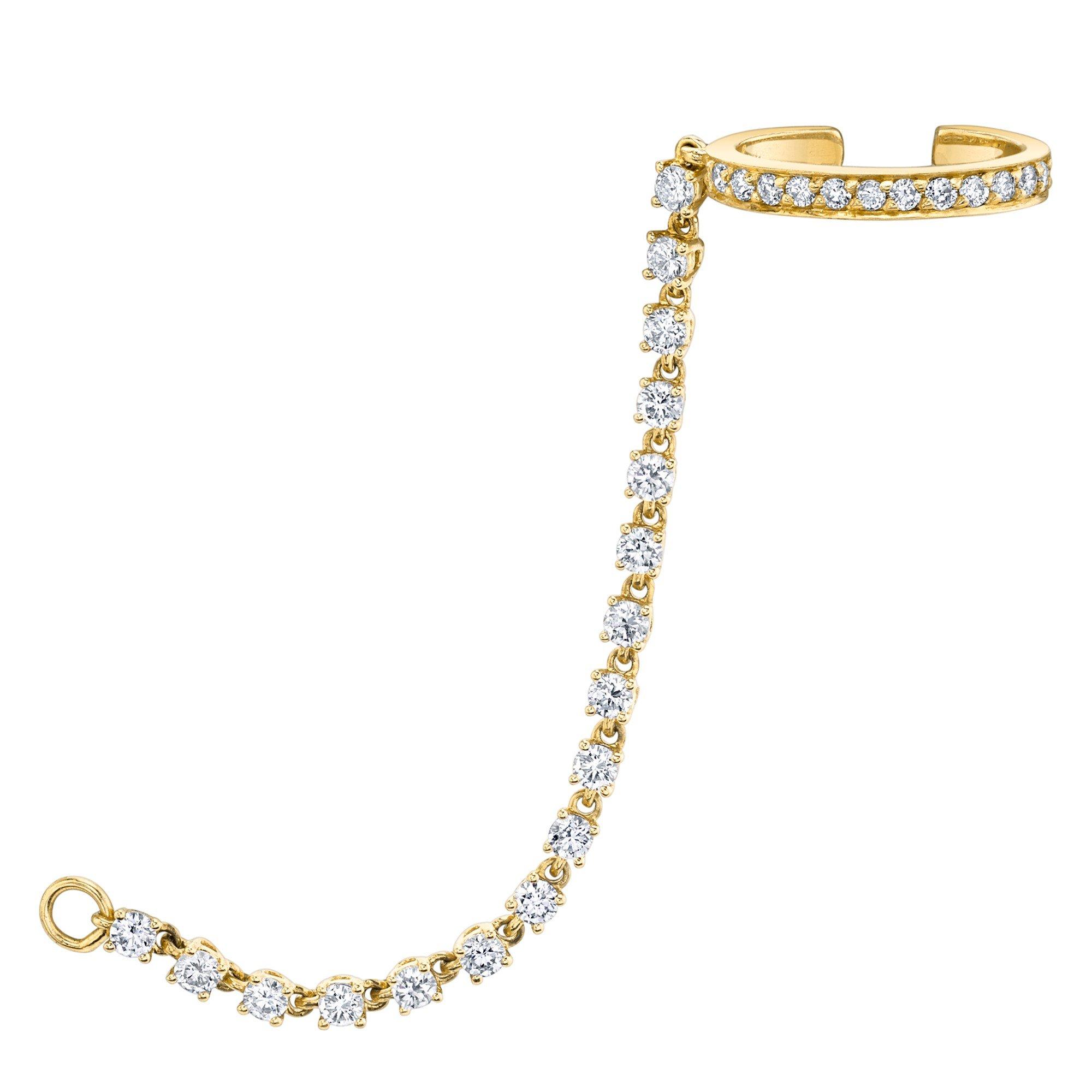 Anita AK GLD SING W ROPE CHAIN EAR C