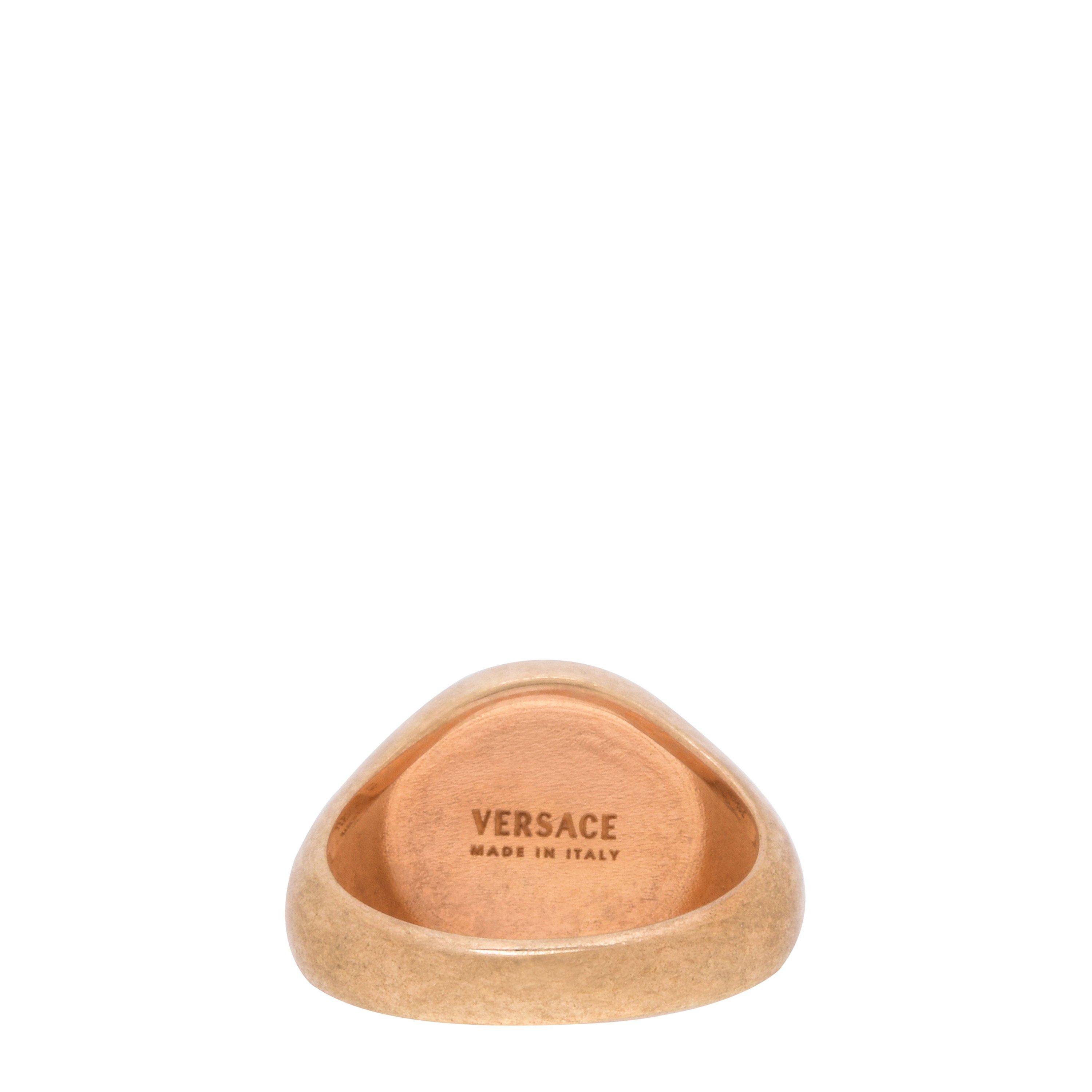 Blck/Gold K41T - Versace - Women's Round Medusa Signet Ring - 3