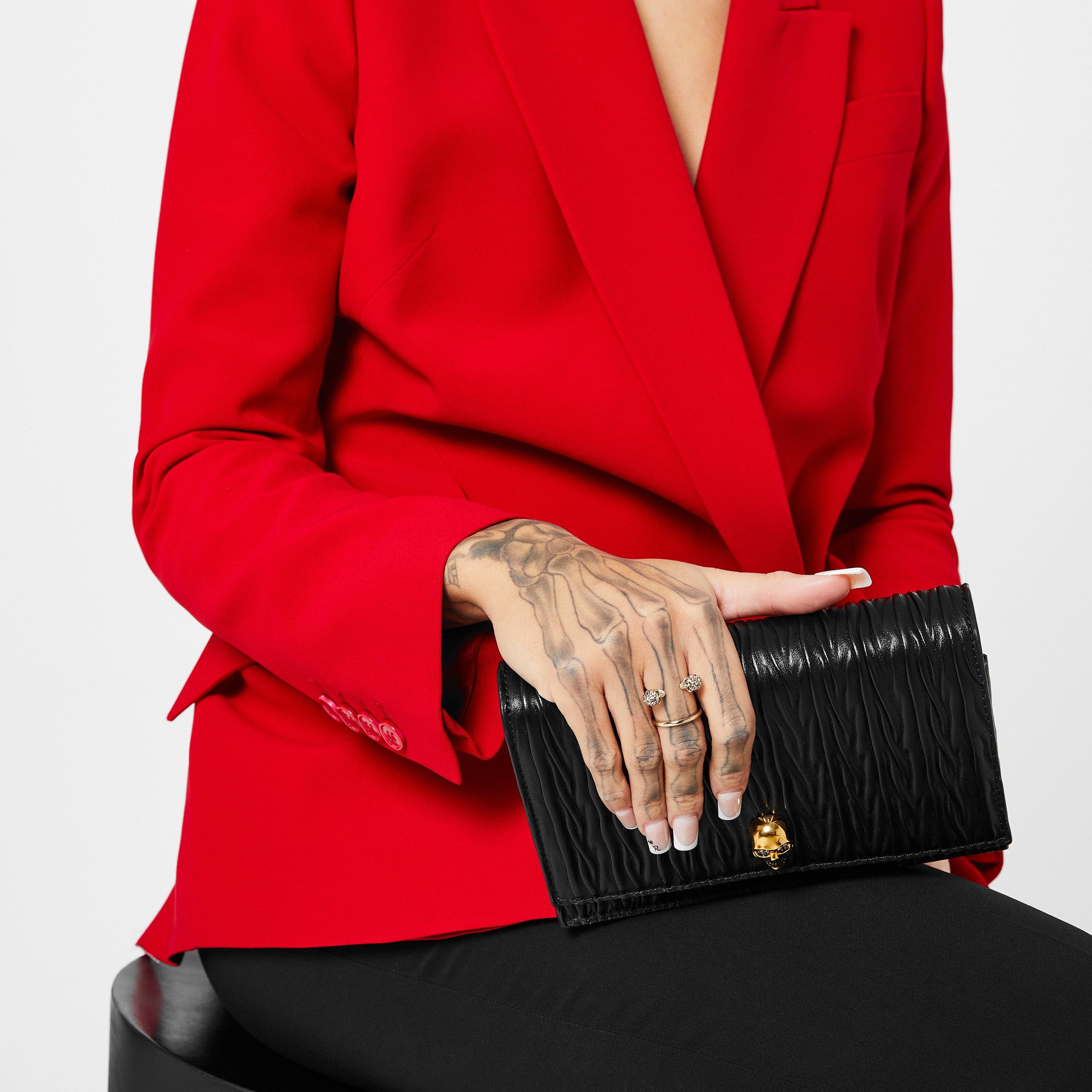 Gold 7286 - Alexander McQueen - Women's Skull Brass Double Ring - 2