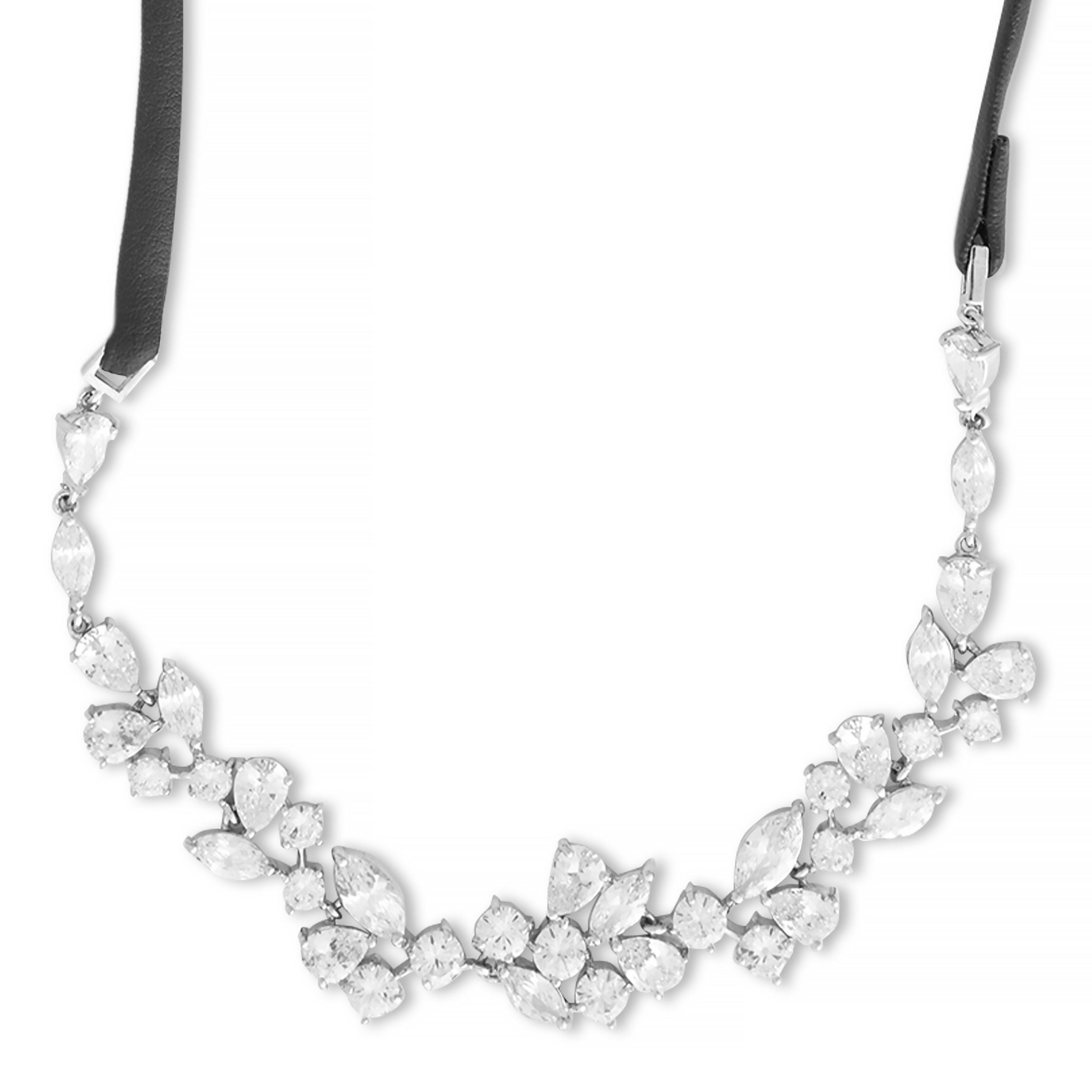 SILVER - Fallon - Monarch Florette choker - 1