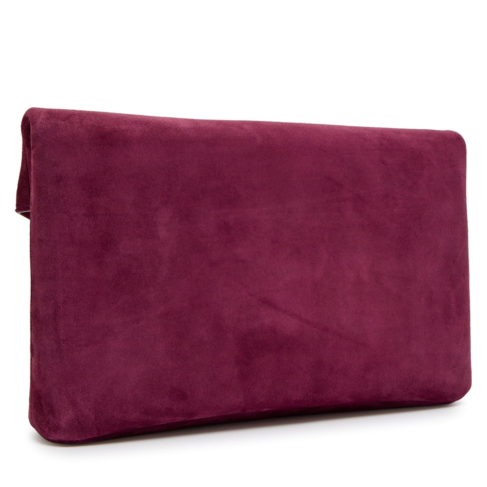 RED - Saint Laurent - Women’s Envelope Suede Wallet on Chain - 2