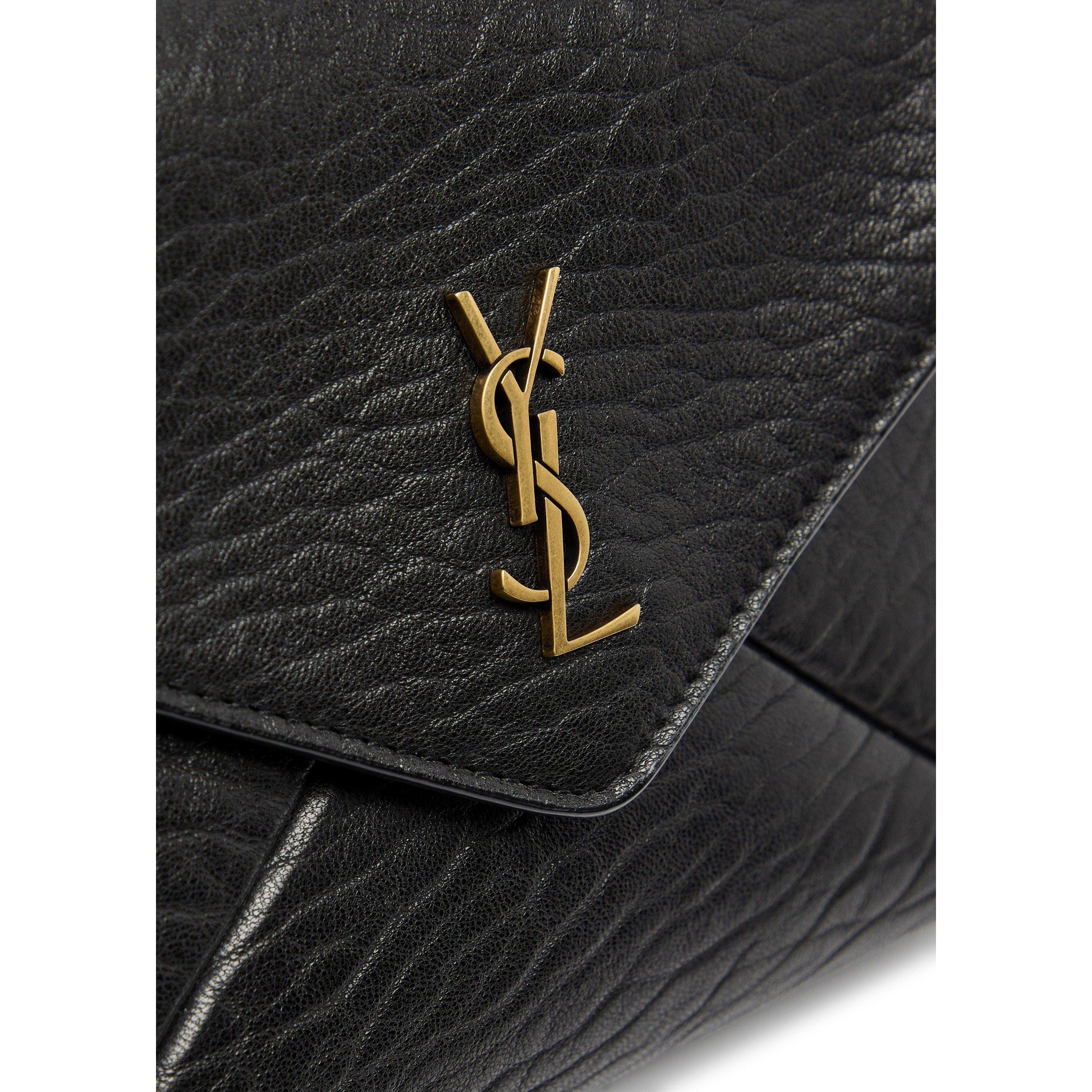 BLACK - Saint Laurent - Women's Envelope Leather Wallet on Chain - 4