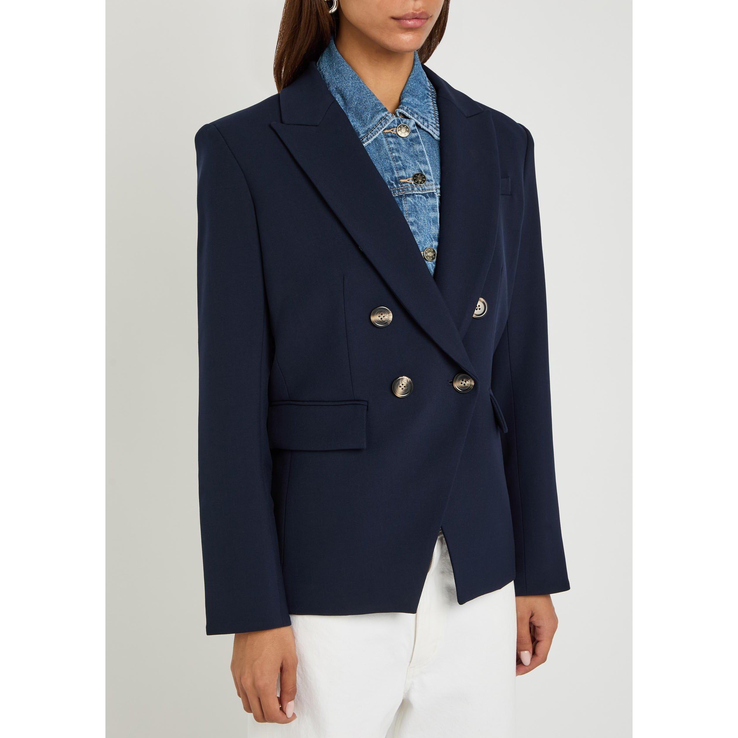 BLUE - Veronica Beard - Women's Cotton Collar - 2