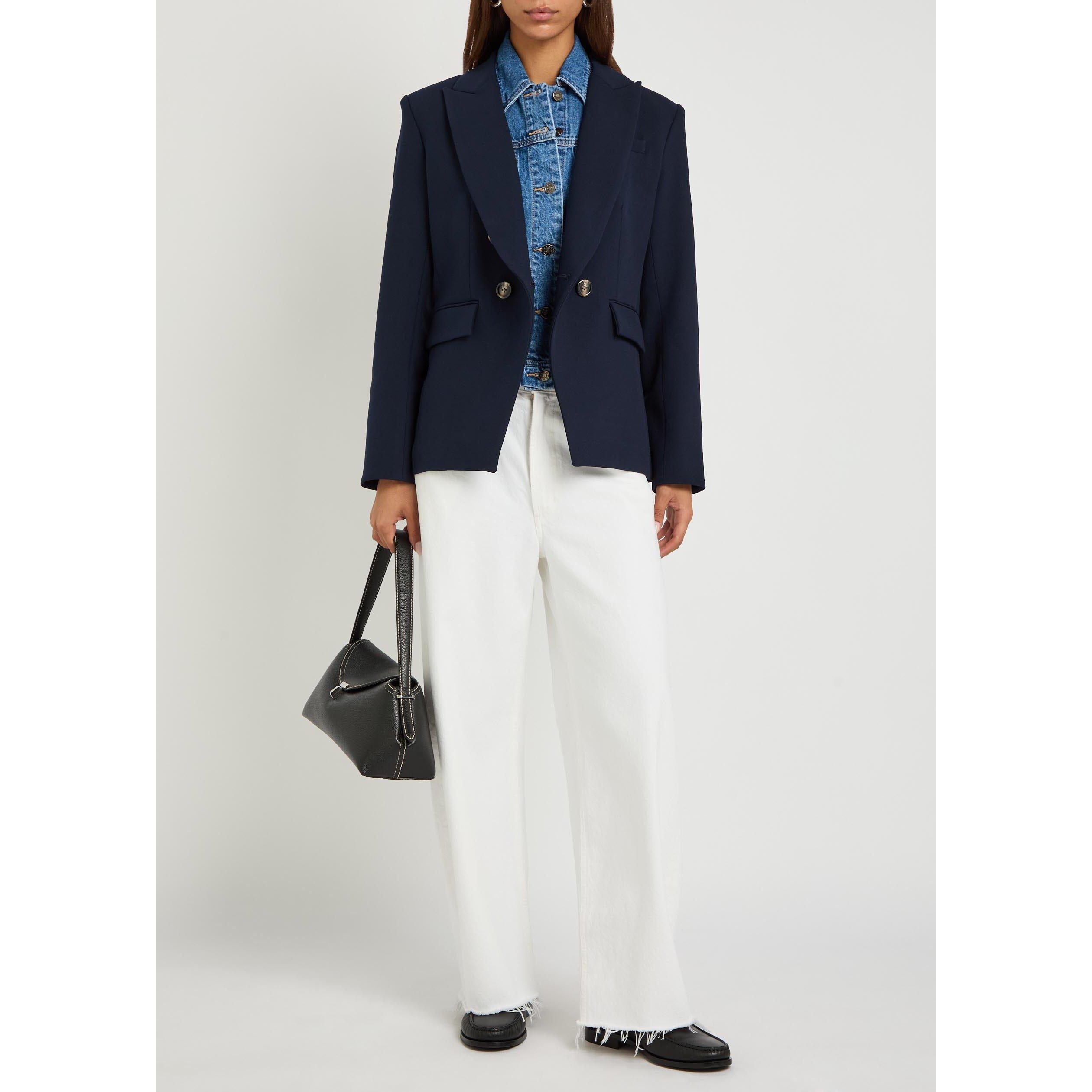 BLUE - Veronica Beard - Women's Cotton Collar - 5