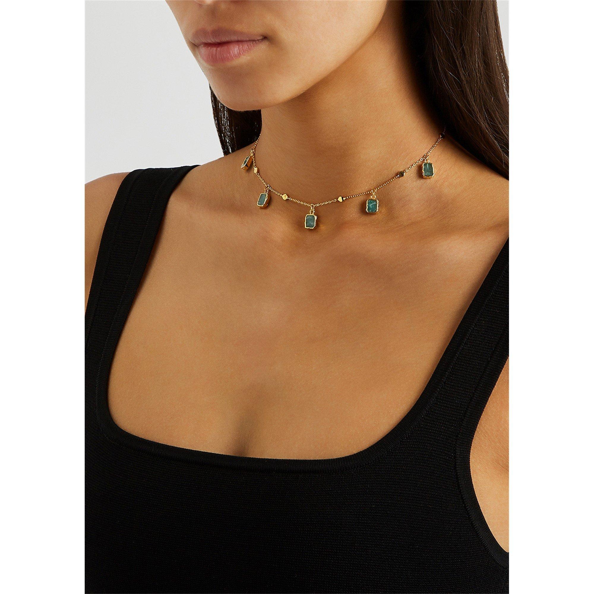 GREEN AND OTHER - Missoma - Women's Lena Amazonite Choker Necklace - 3