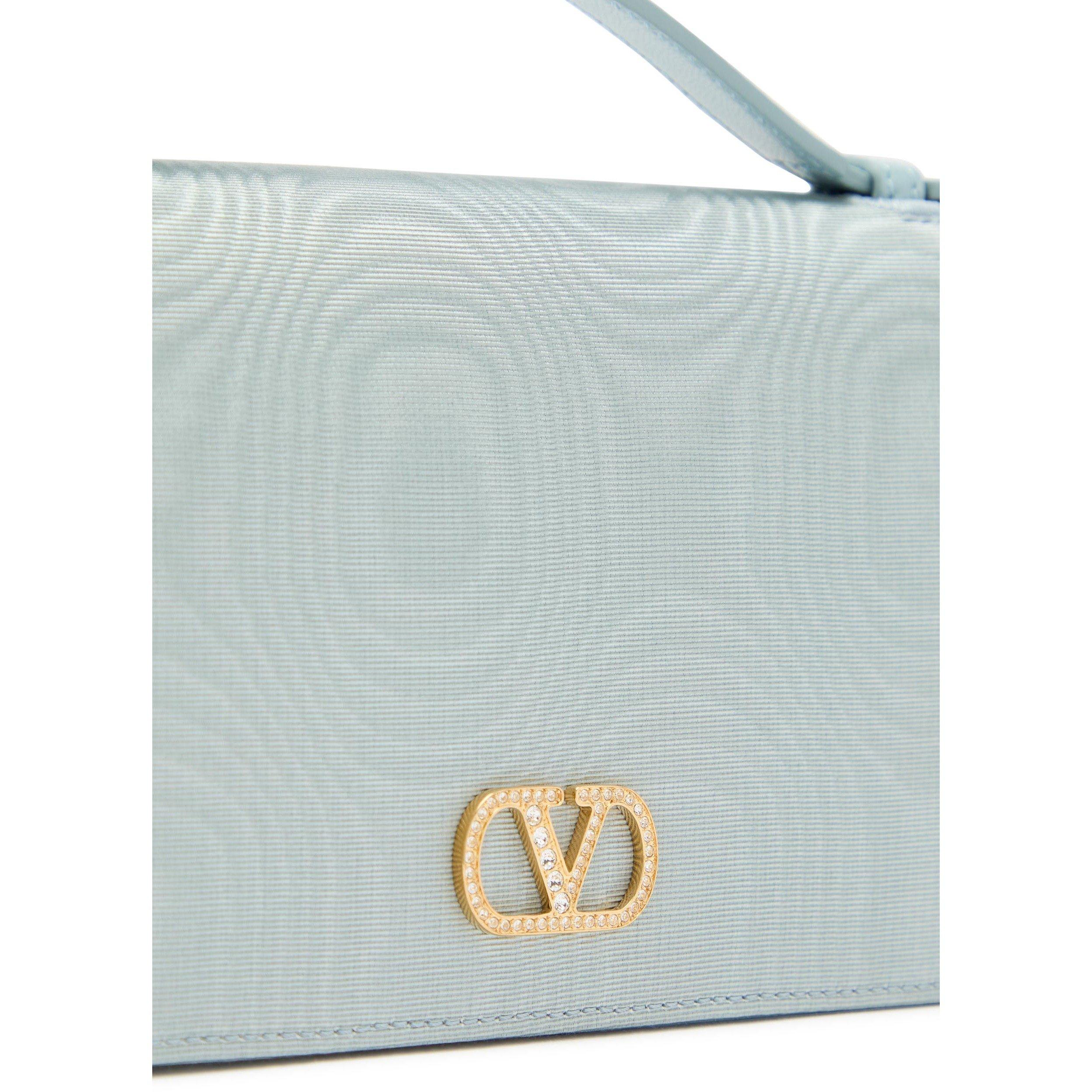 BLUE - Valentino - VLOGO STRASS WALLET W/STRAP - 4