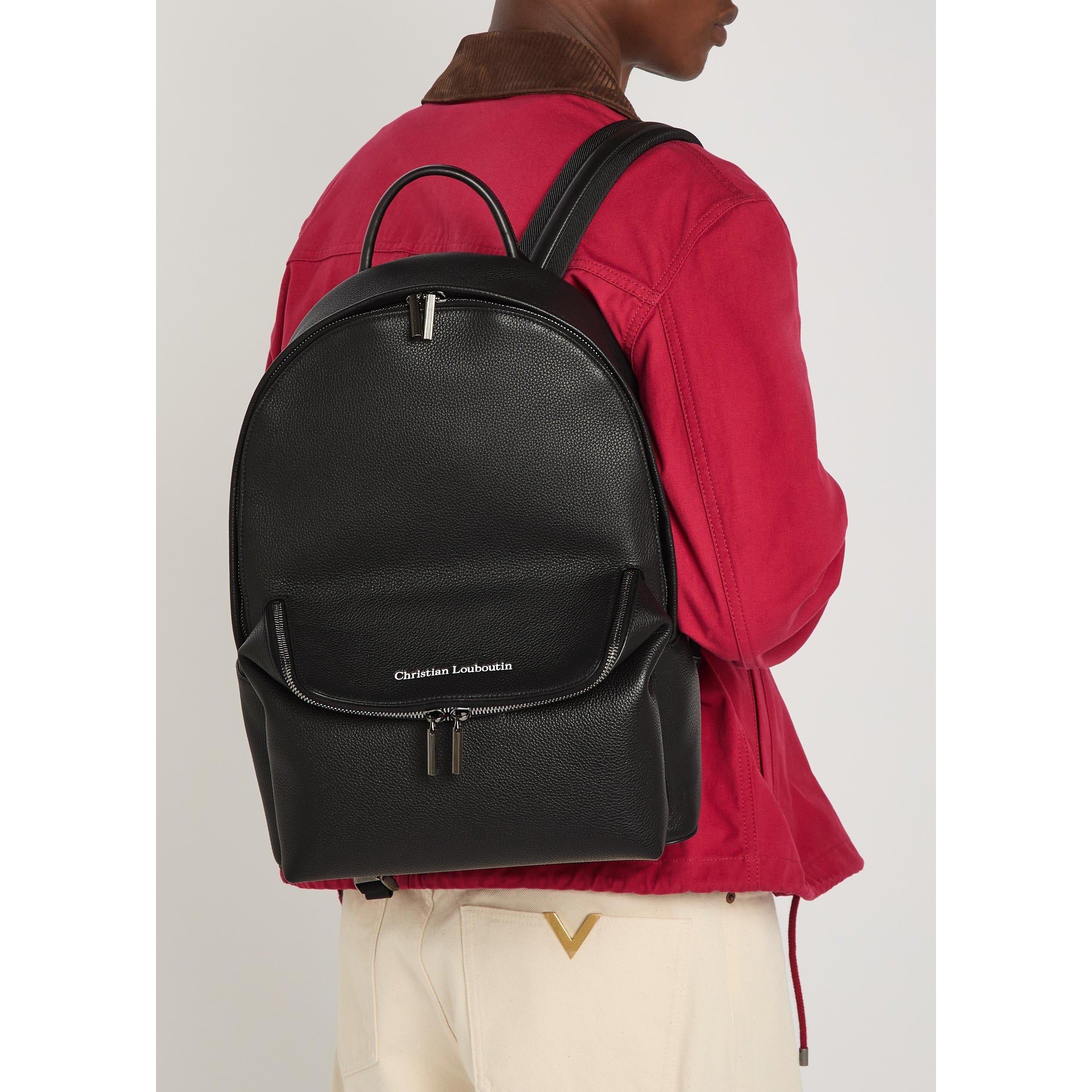 BLACK - Christian Louboutin - Men's Stoic Leather Backpack - 3