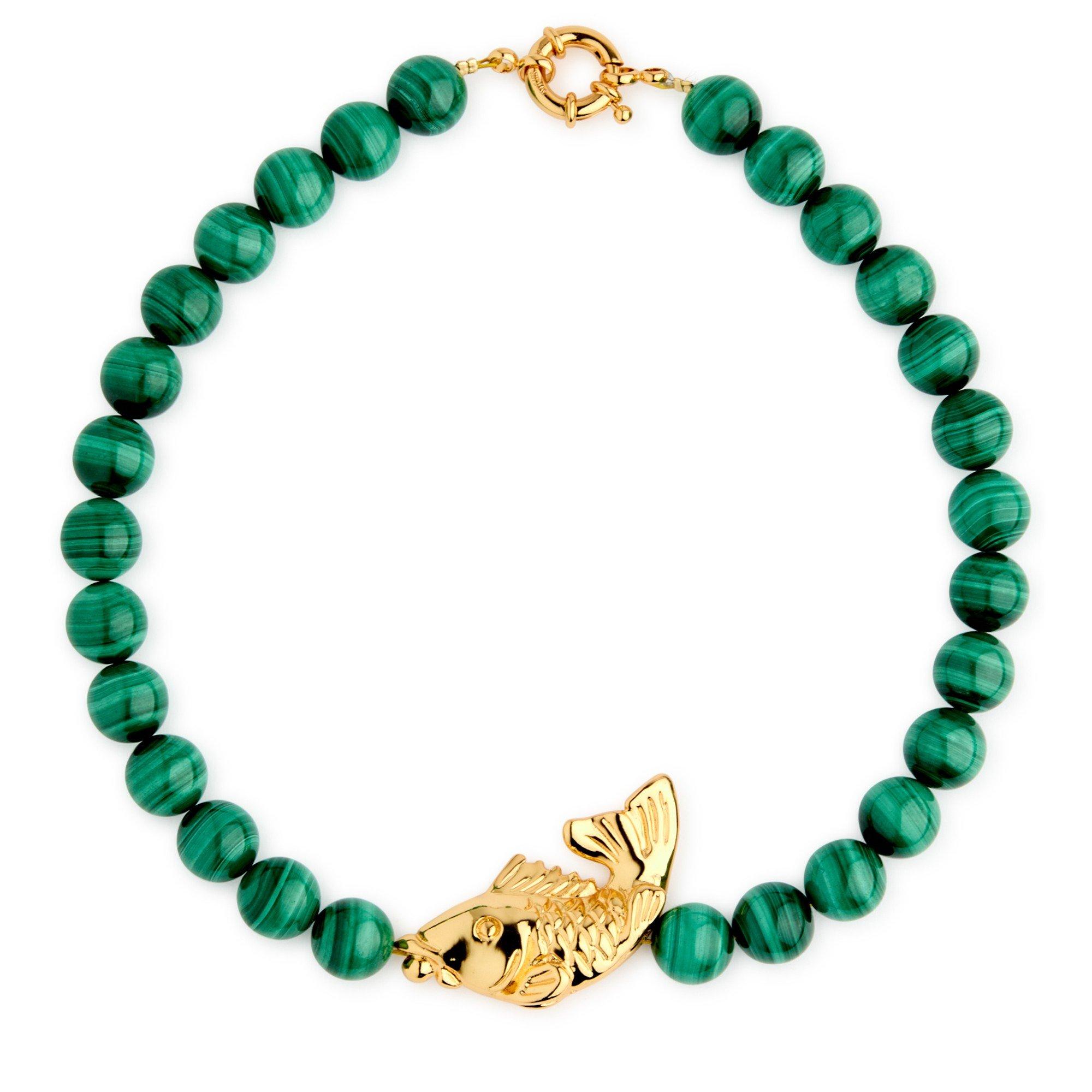 GREEN - Timeless Pearly - MALACHITE FISH NKL