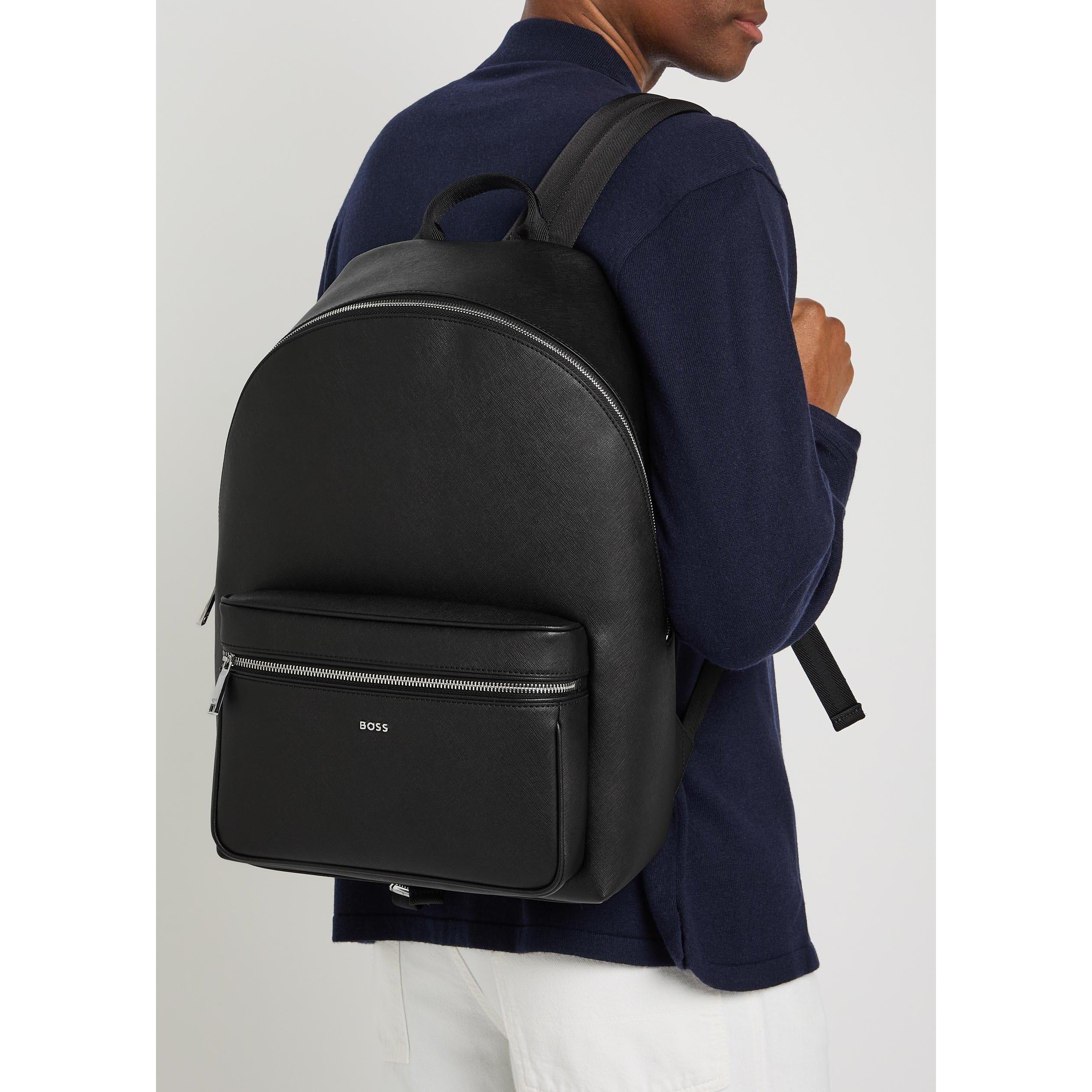 BLACK - Hugo - HUGO BOSS NORTHON BACKPACK - 3