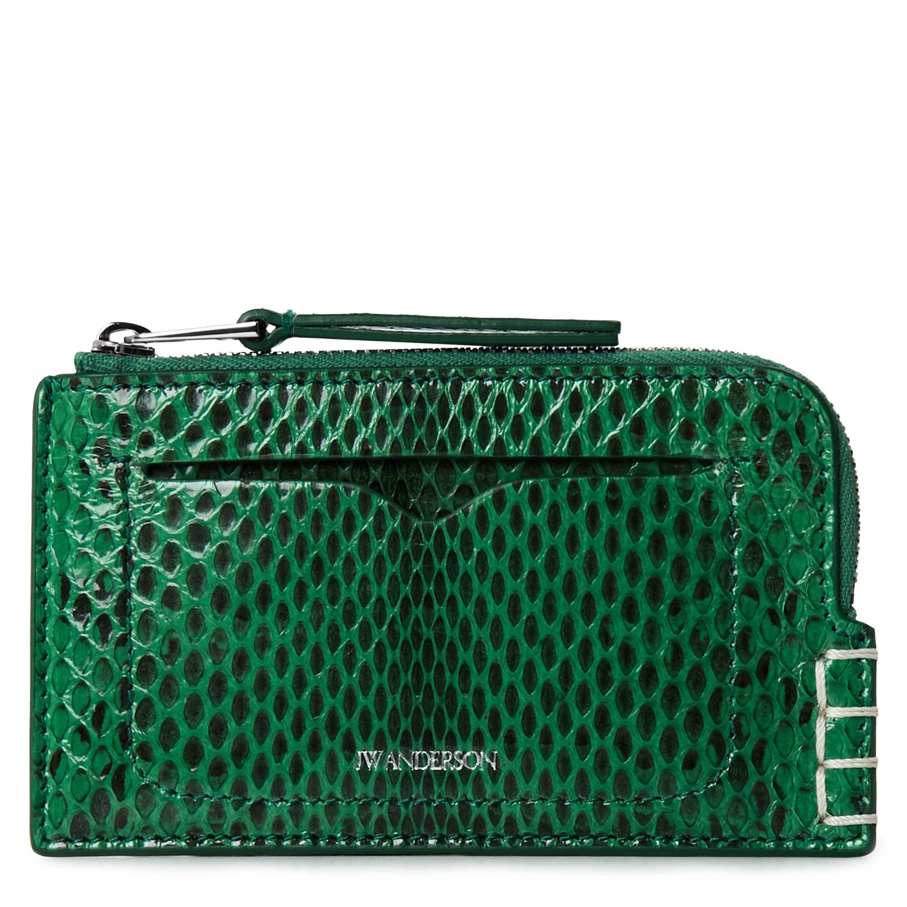 GREEN - JW Anderson - LOAFER ZIP WALLET - 1