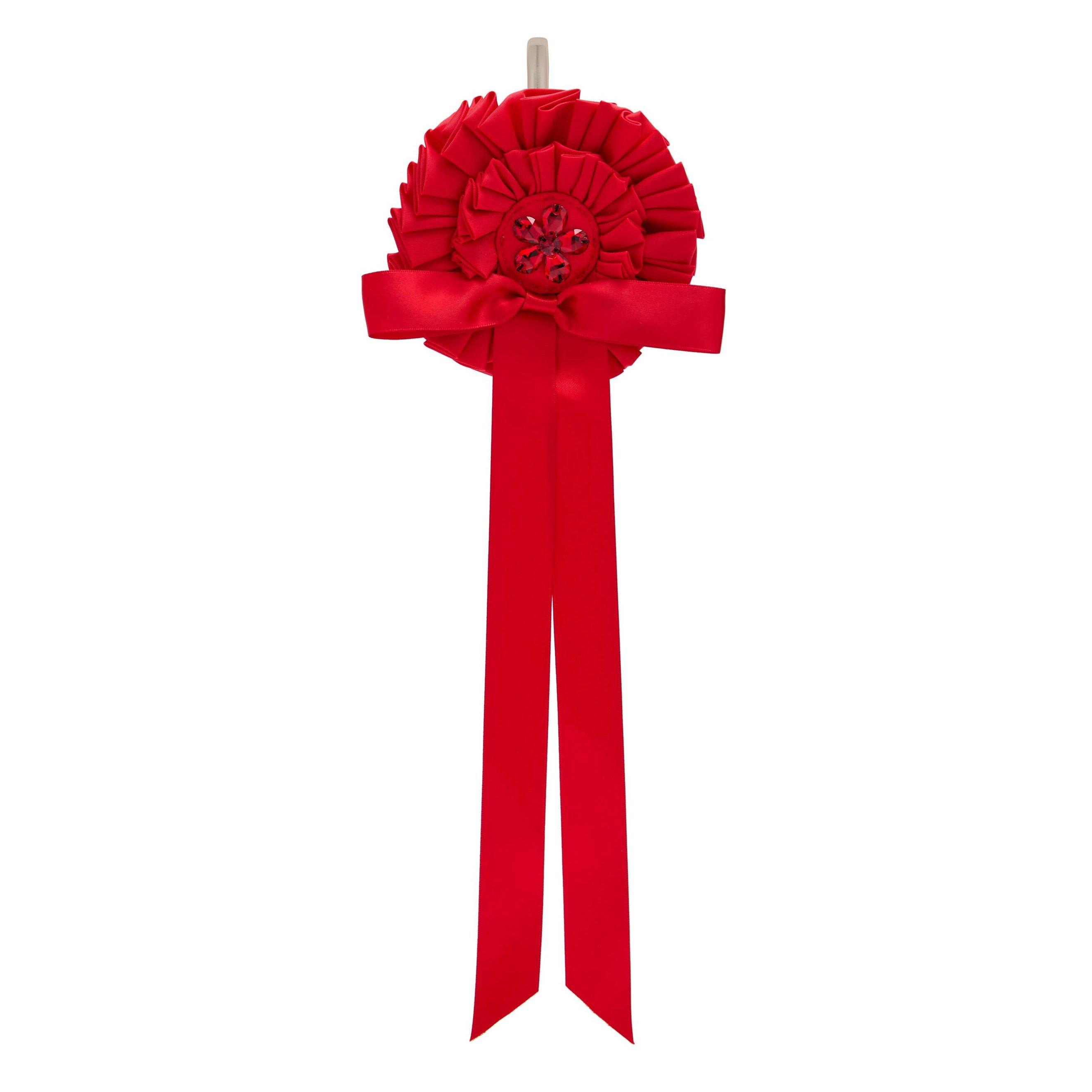 RED - Simone Rocha - RIBBON ROSETTE BAG CHARM W/ EM - 1