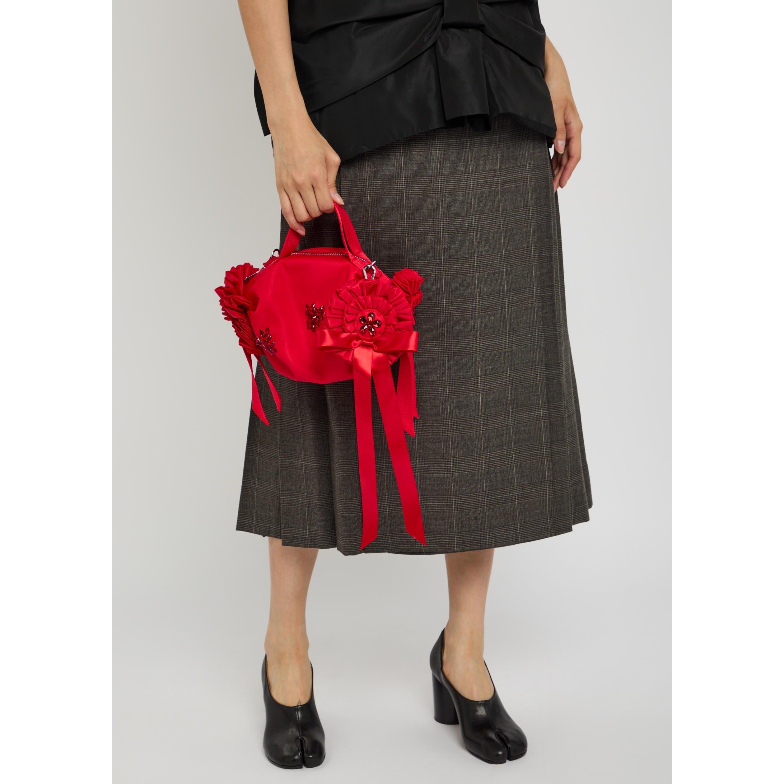 RED - Simone Rocha - RIBBON ROSETTE BAG CHARM W/ EM - 3
