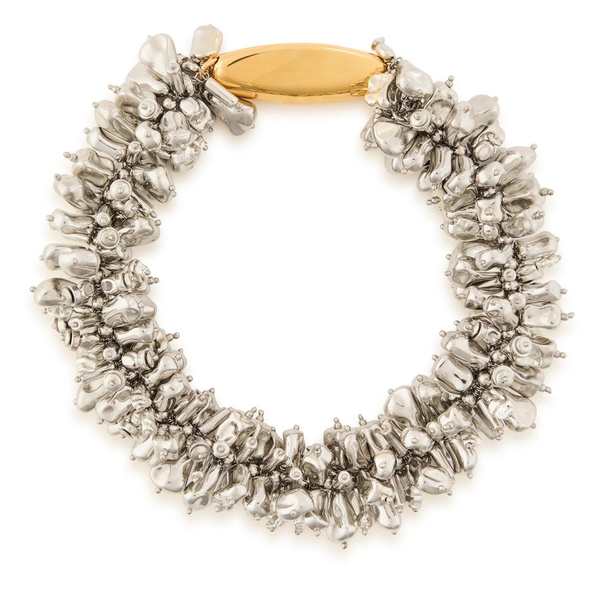 SILVER - Dries Van Noten - EMBELLISHED ONE ROW NECKLACE - 1