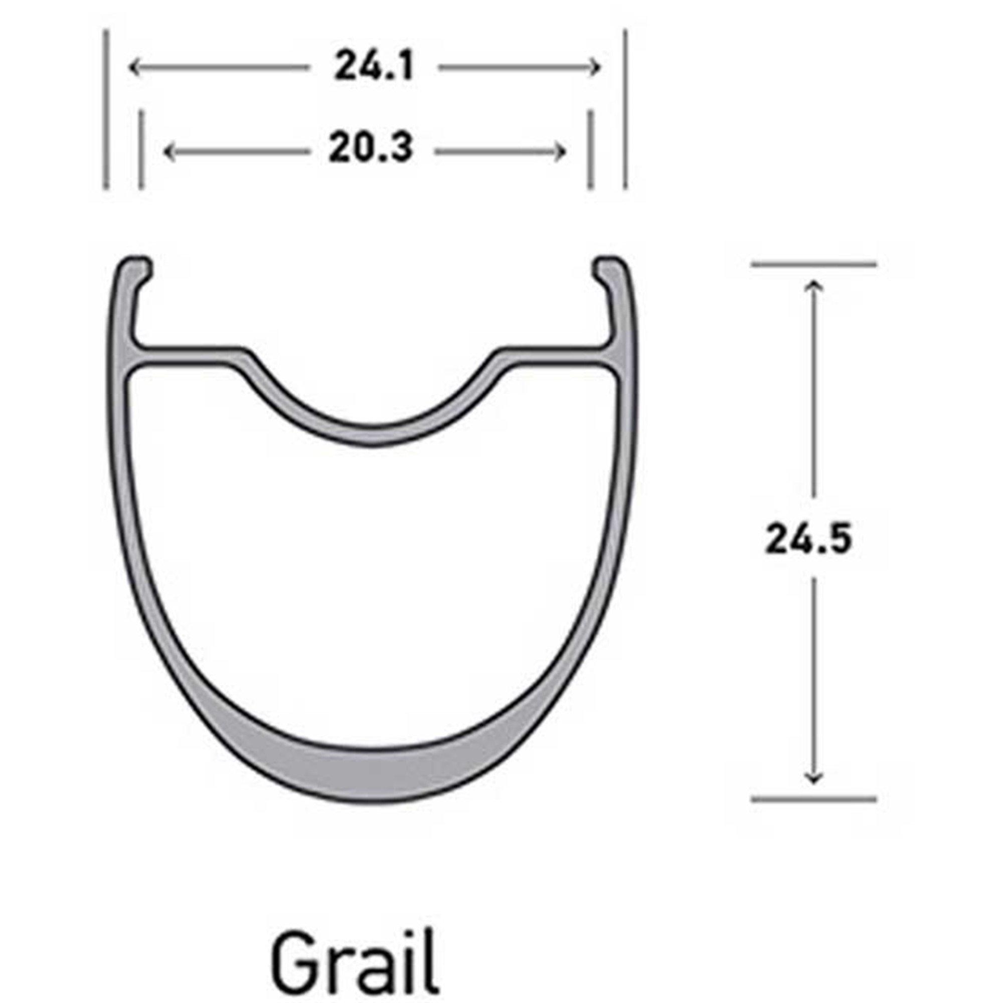 Zwart/Rood - Stans NoTubes - No Tubes ZTR Grail Disc 700c Rim - 3