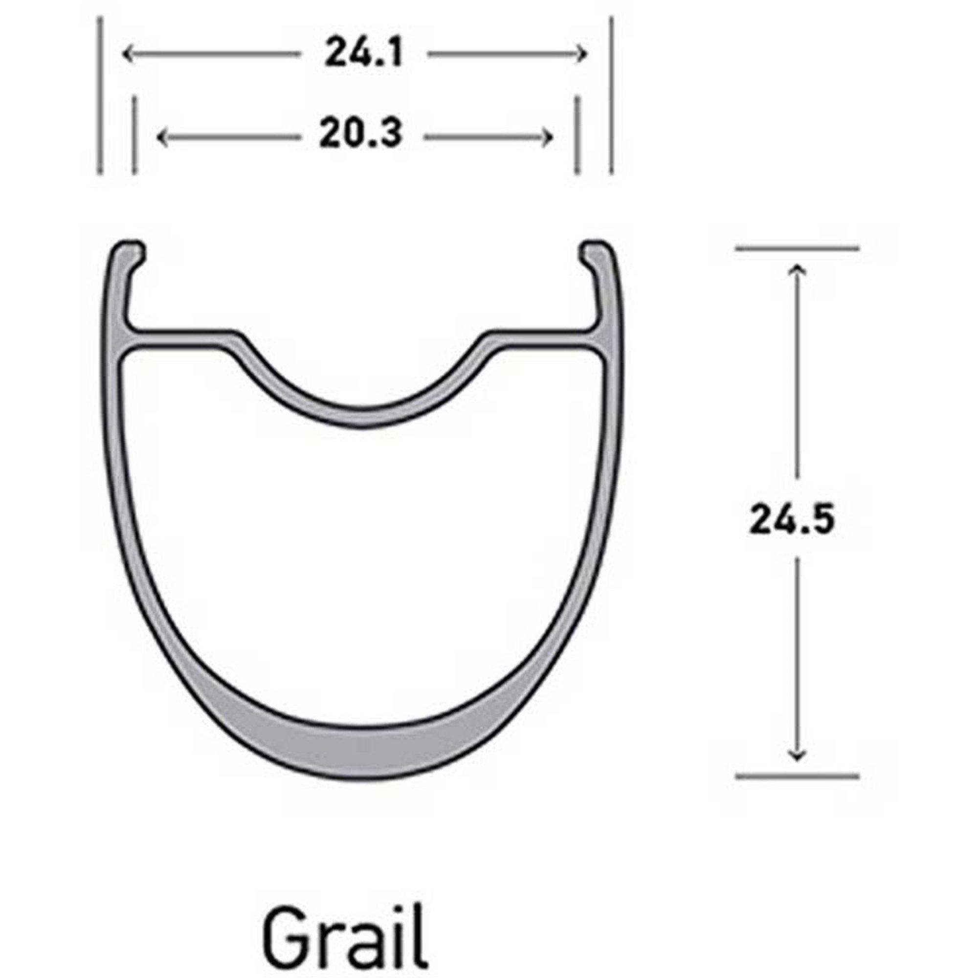 Zwart/Rood - Stans NoTubes - No Tubes ZTR Grail Disc 700c Rim - 5