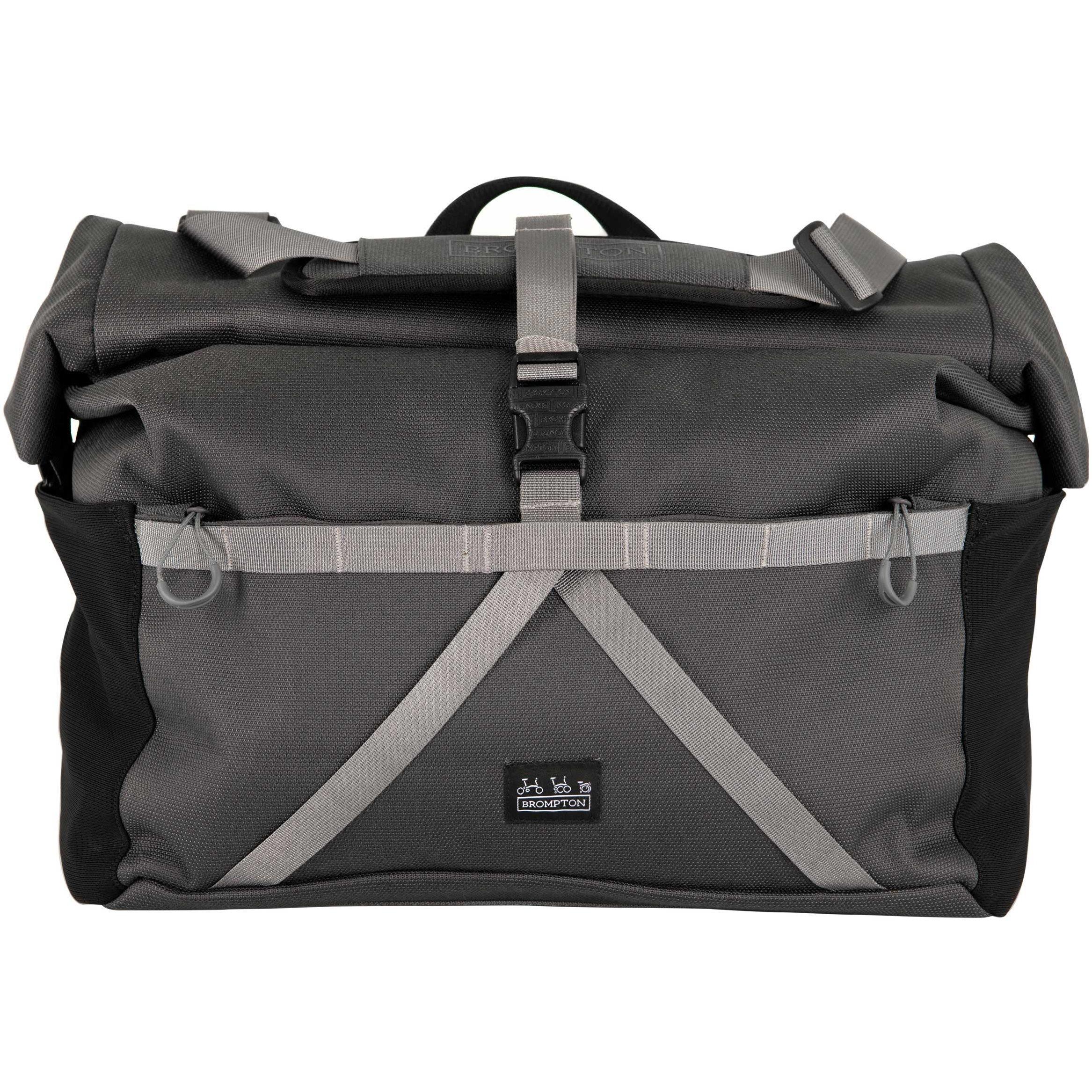Dark Grey - Brompton - Borough Roll Top Bag with Frame - 1