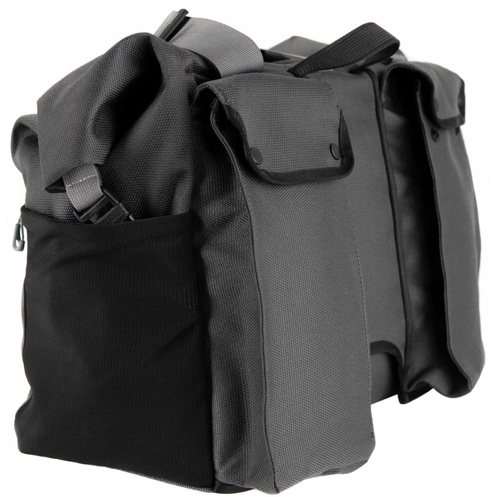 Dark Grey - Brompton - Borough Roll Top Bag with Frame - 3