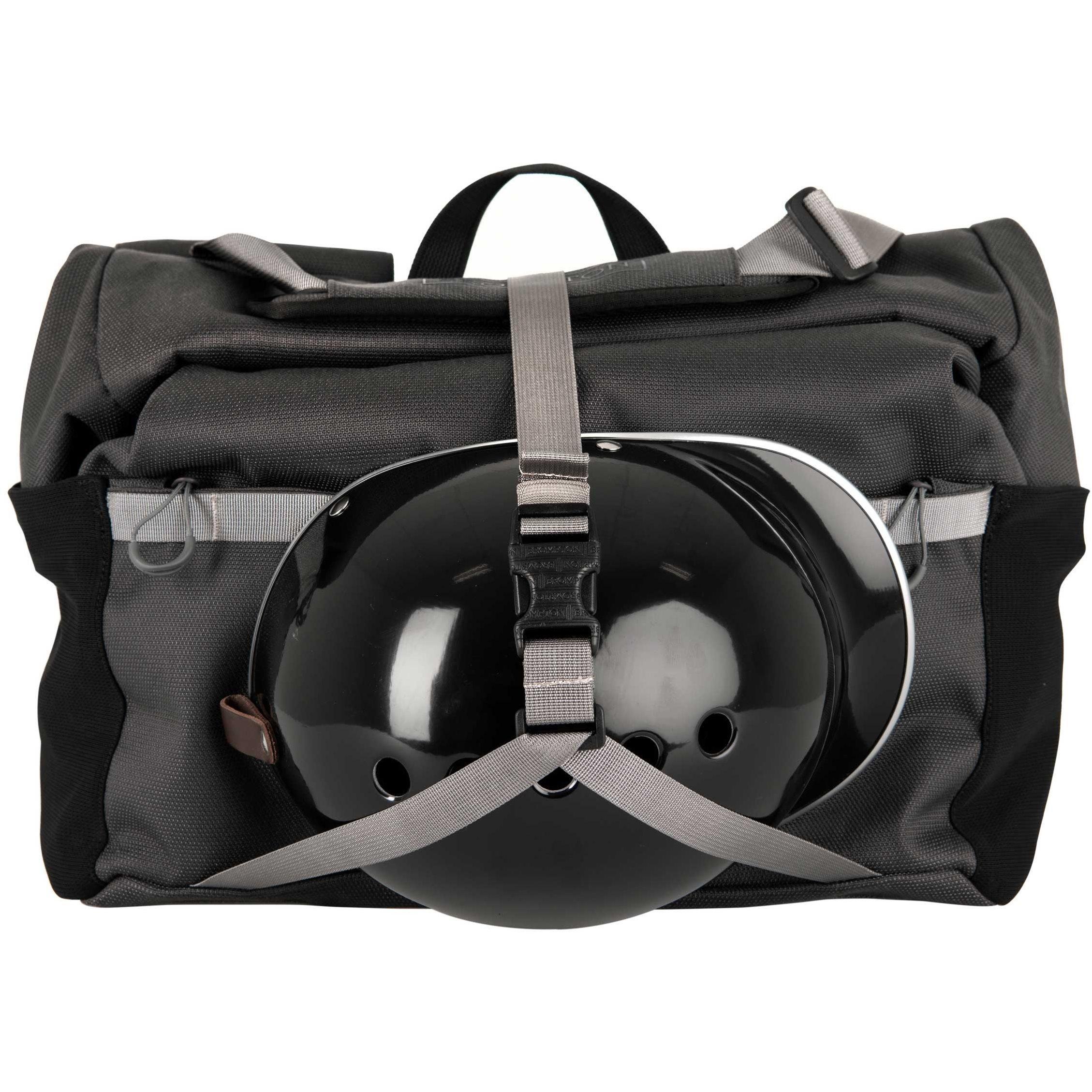 Dark Grey - Brompton - Borough Roll Top Bag with Frame - 6