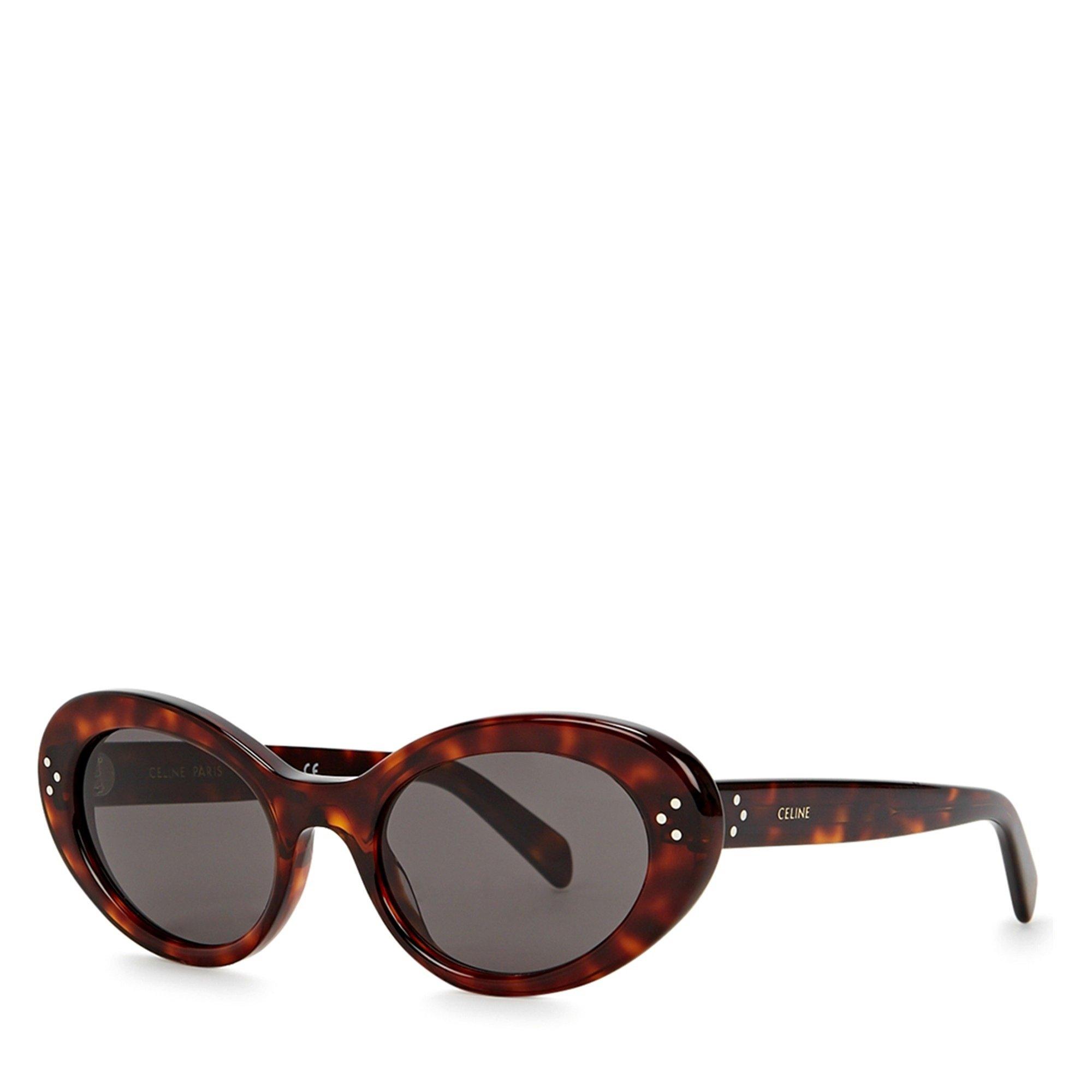 BROWN AND OTHER - Celine - C F OVAL ACETATE SG - 1