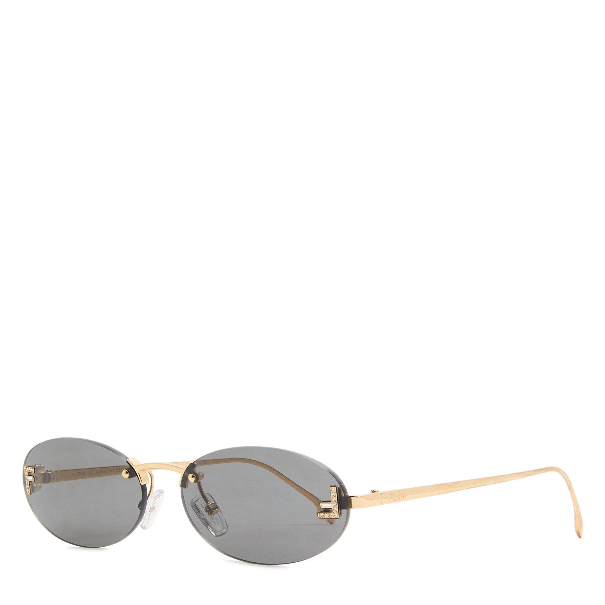 GOLD AND OTHER - Fendi - FEN F OVAL METAL SG