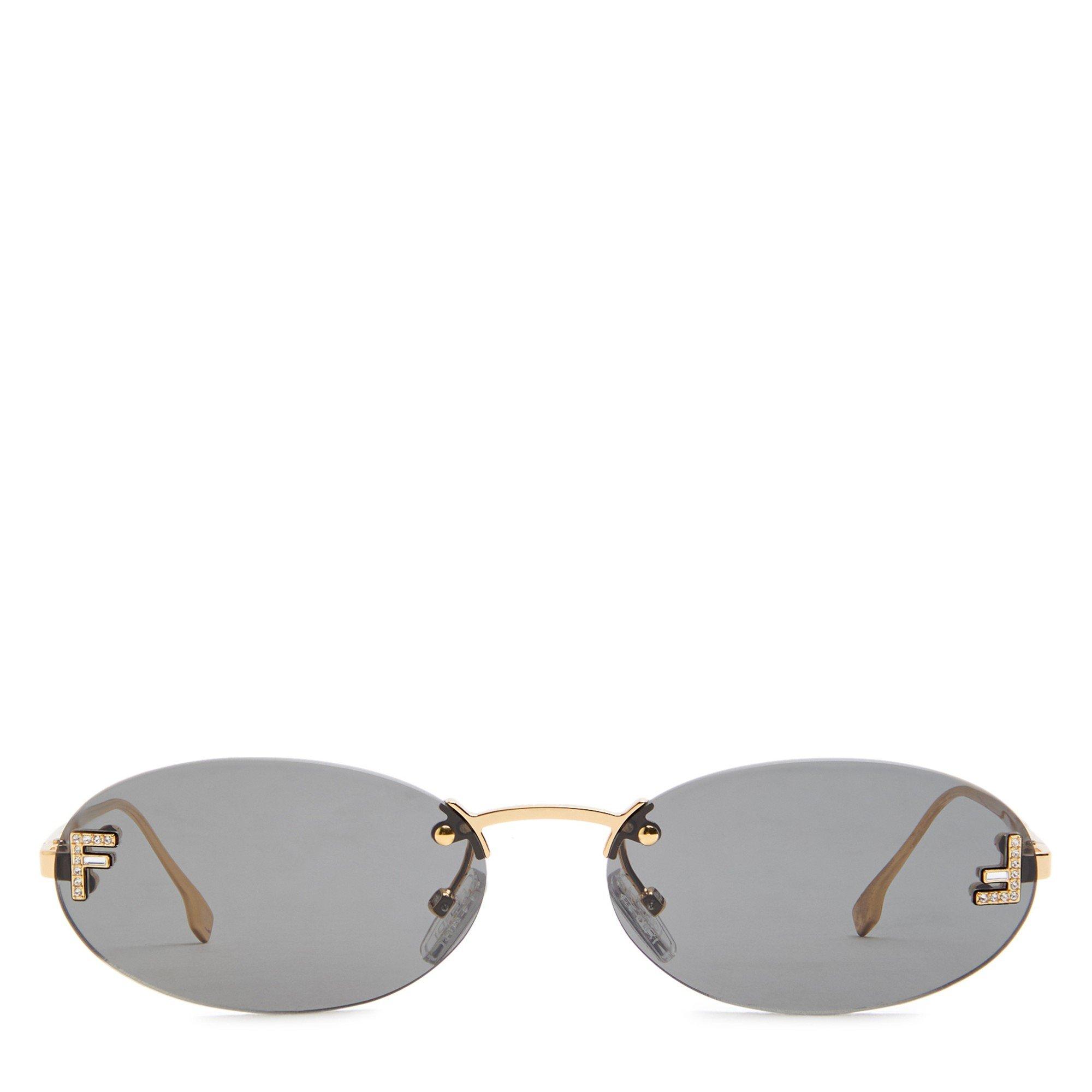 GOLD AND OTHER - Fendi - Women's Rimless Oval Sunglasses - 2