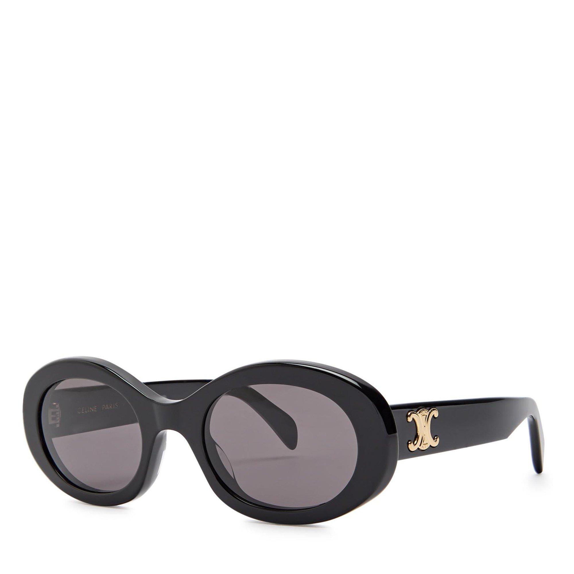 BLACK - Celine - CEL F OVAL ACETATE SG