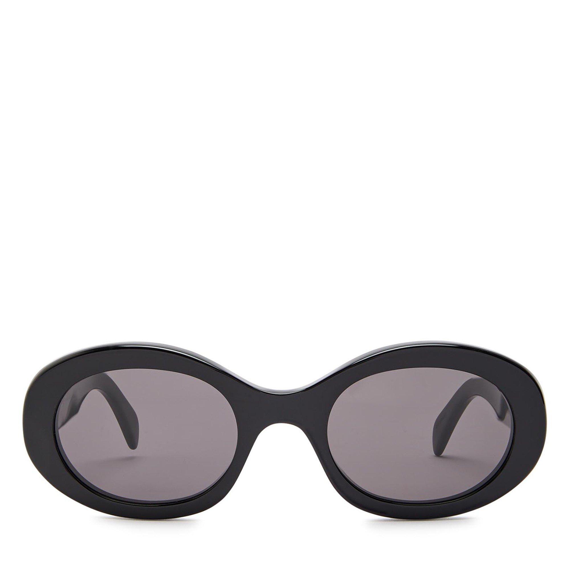 BLACK - Celine - Women's Acetate Oval Sunglasses - 2