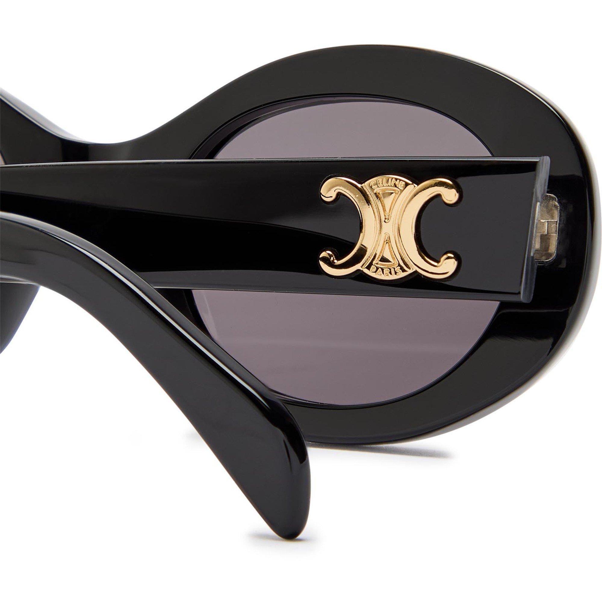 BLACK - Celine - Women's Acetate Oval Sunglasses - 3