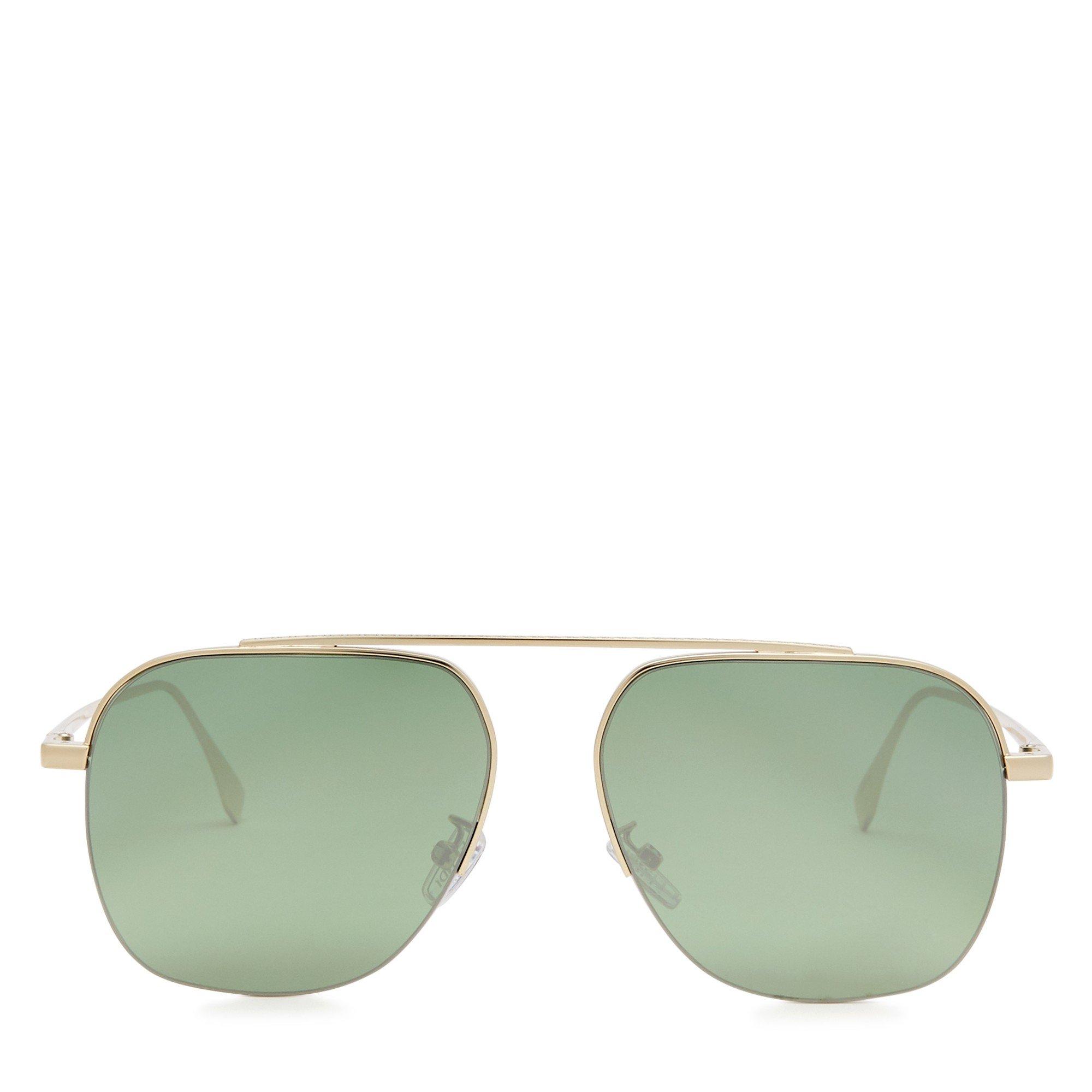 GOLD AND OTHER - Fendi - FEN M HEXAGONAL METAL AVIATOR - 2