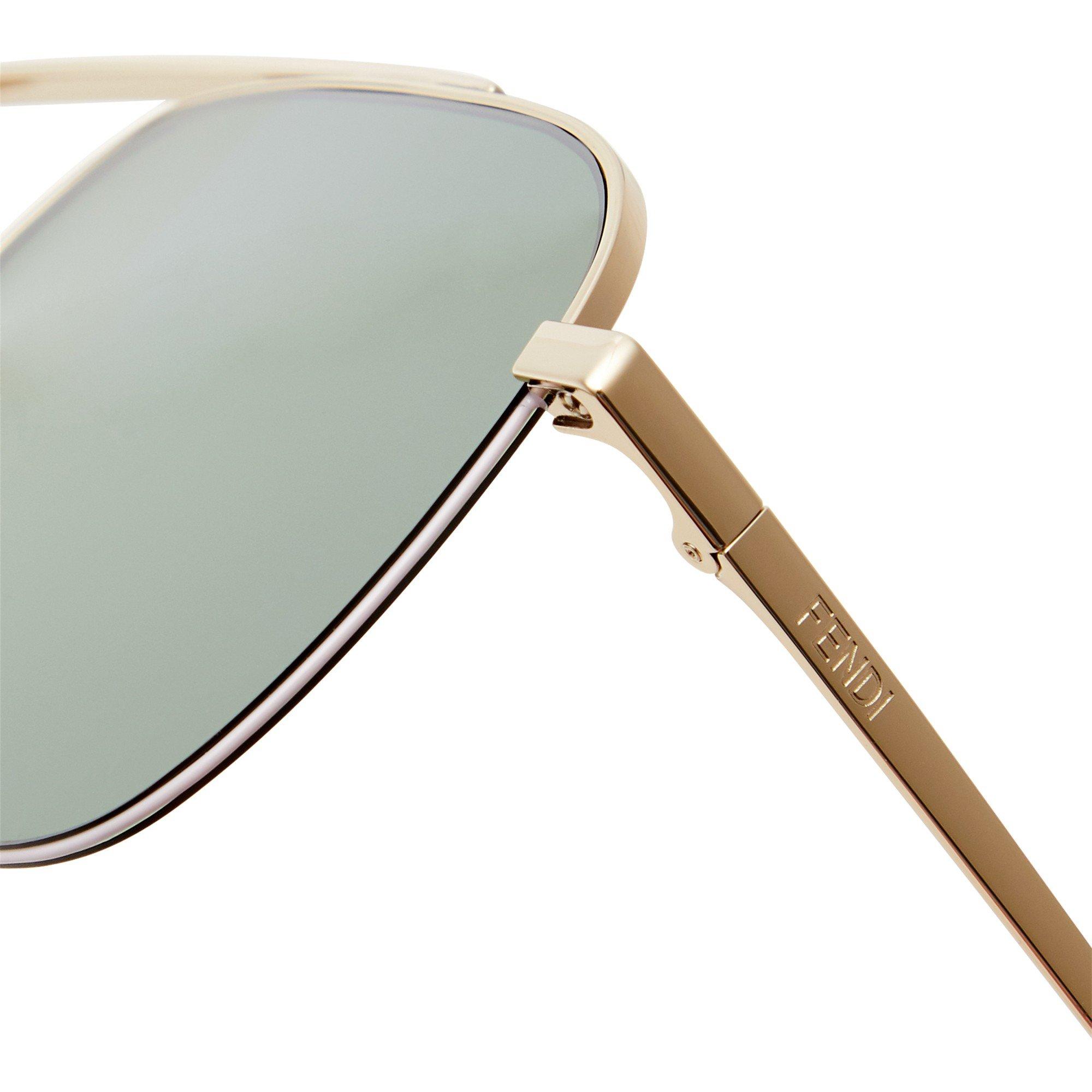 GOLD AND OTHER - Fendi - FEN M HEXAGONAL METAL AVIATOR - 3