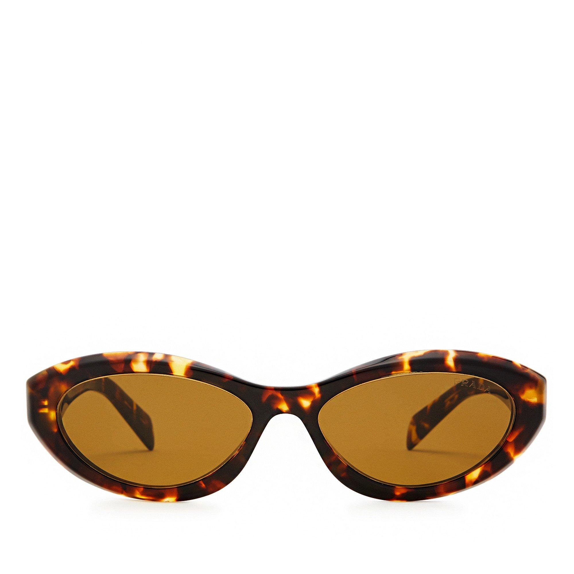 BROWN AND OTHER - Prada - Women's Acetate Oval Sunglasses - 2