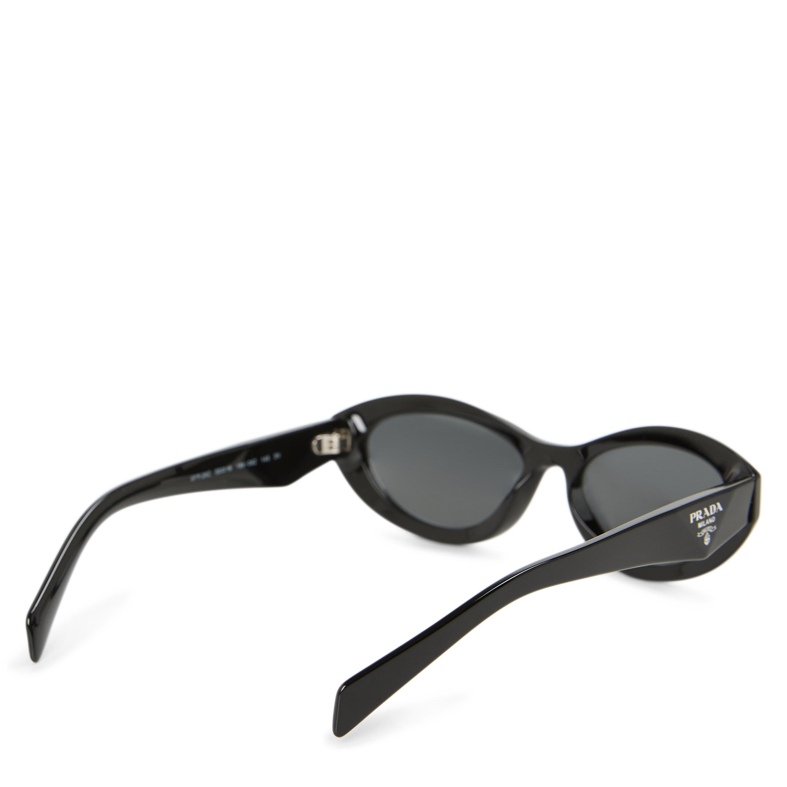 BLACK - Prada - PRADA F OVAL ACETATE SG - 2