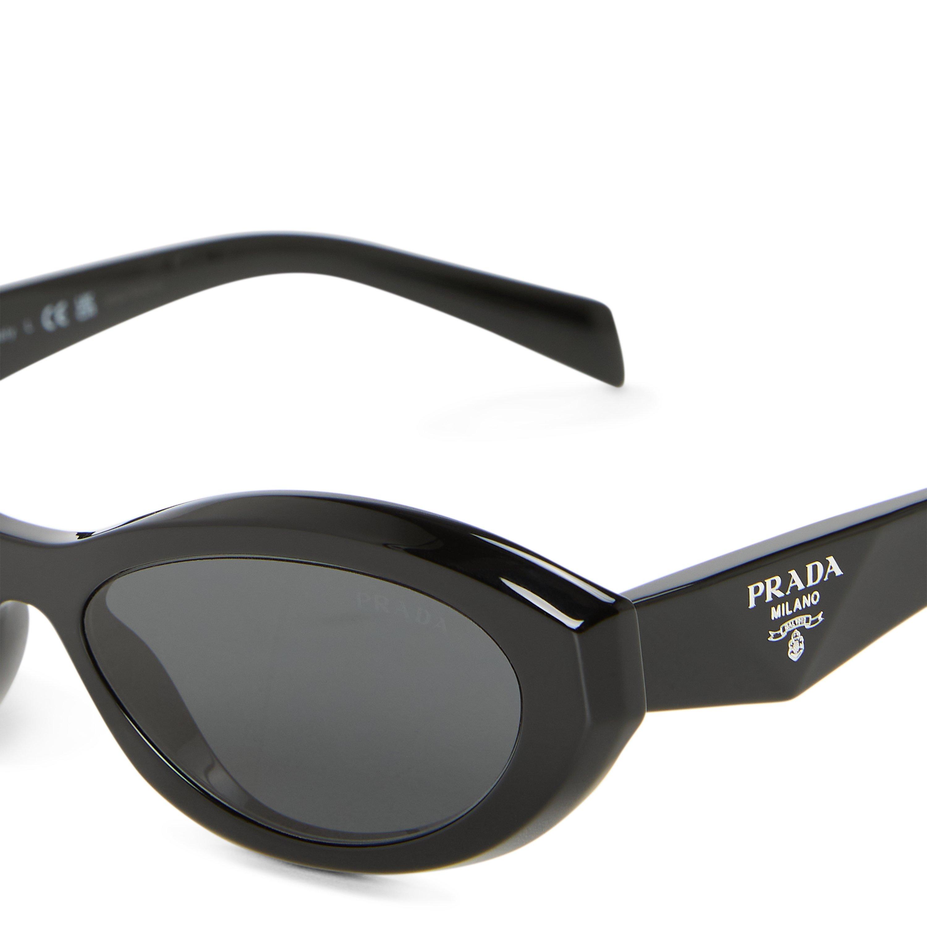 BLACK - Prada - PRADA F OVAL ACETATE SG - 3