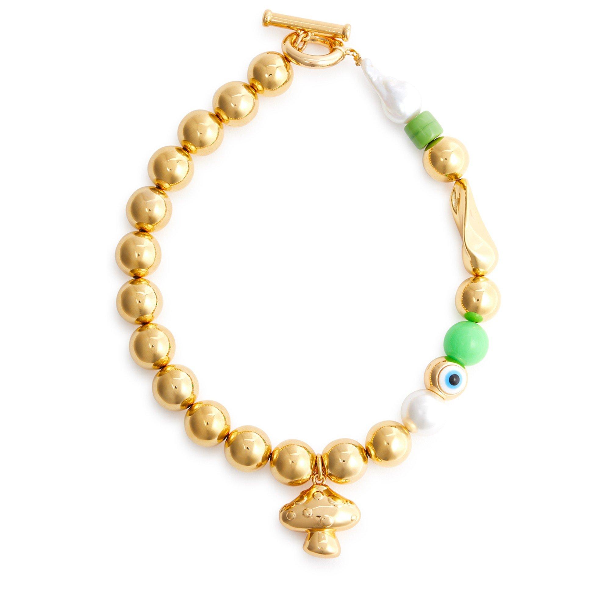 GOLD AND OTHER - Timeless Pearly - BEAD PEARL TOADSTOOL NECKLACE - 1