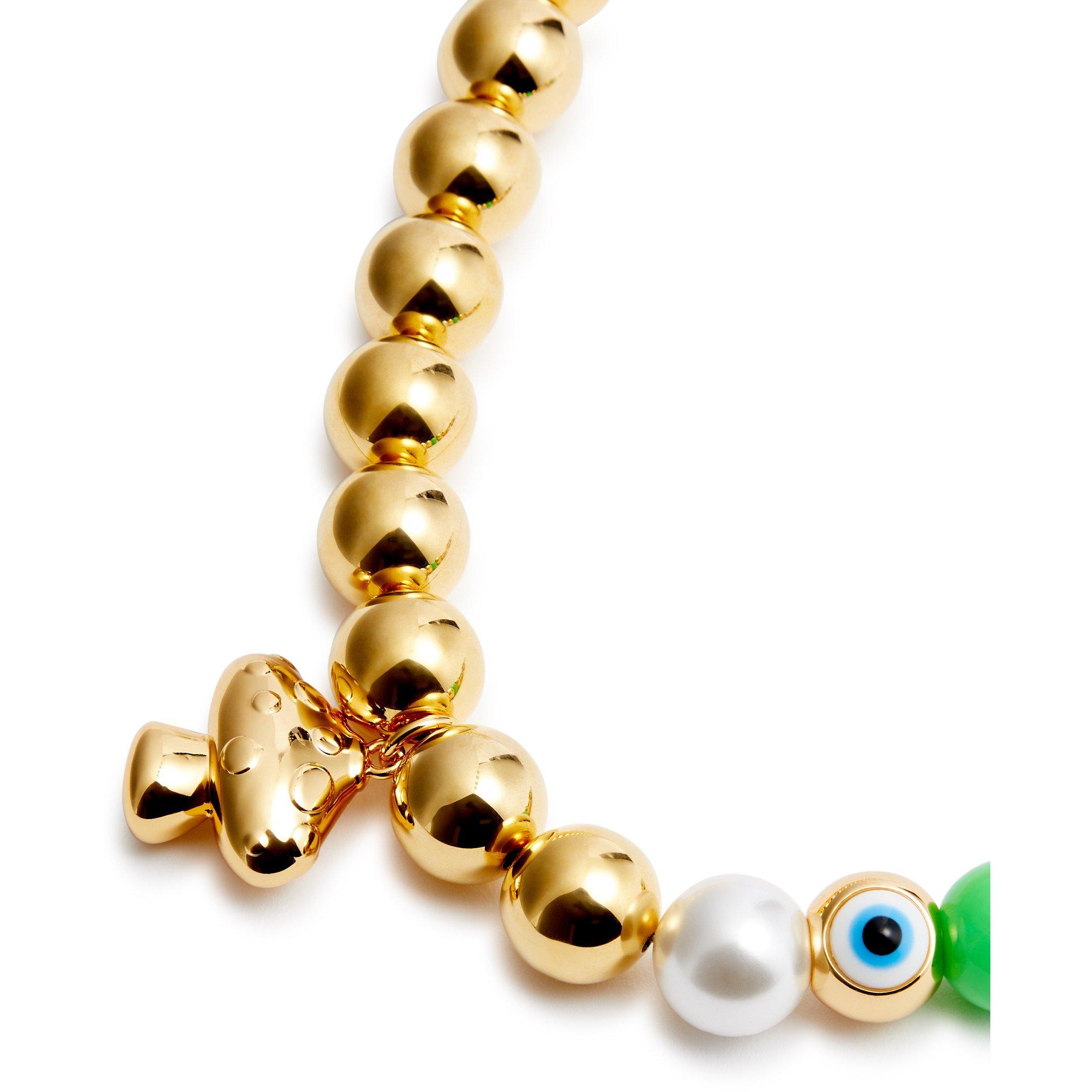 GOLD AND OTHER - Timeless Pearly - BEAD PEARL TOADSTOOL NECKLACE - 2