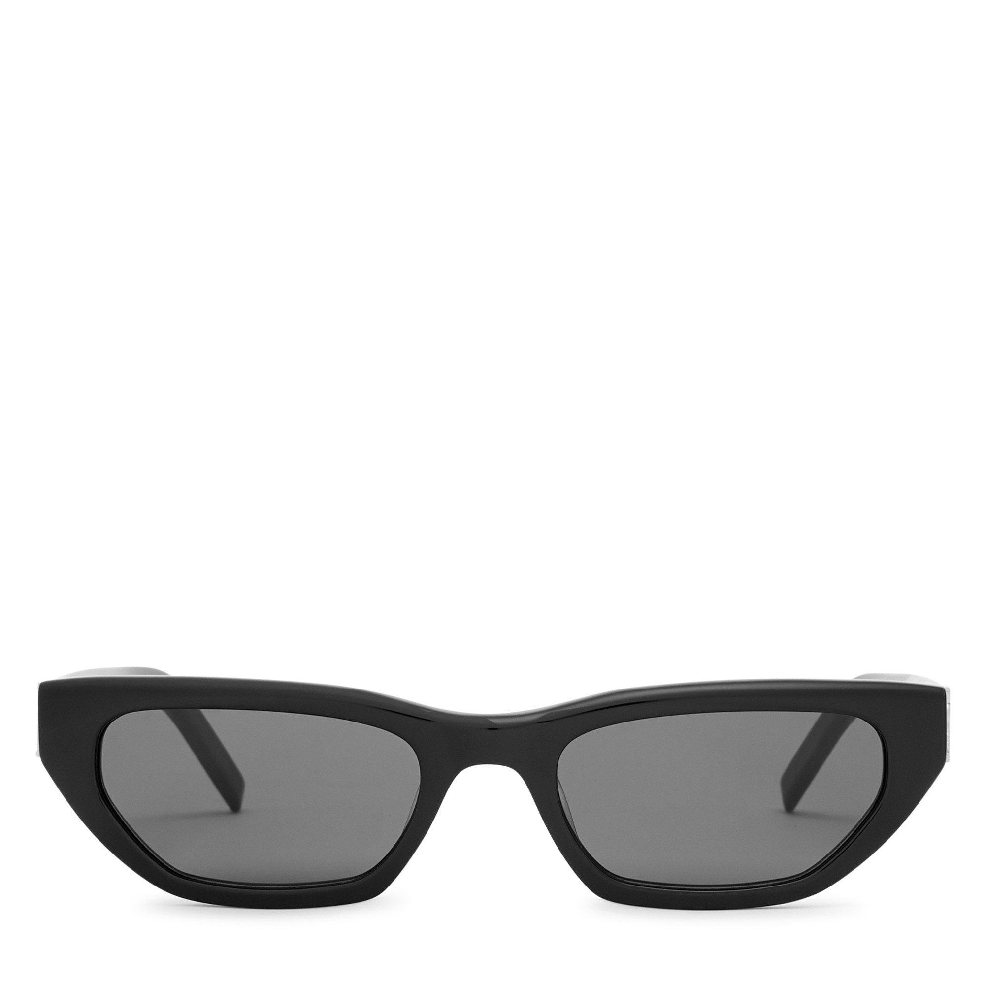 BLACK - Saint Laurent - Acetate Narrow Cat Eye Sunglasses - 2