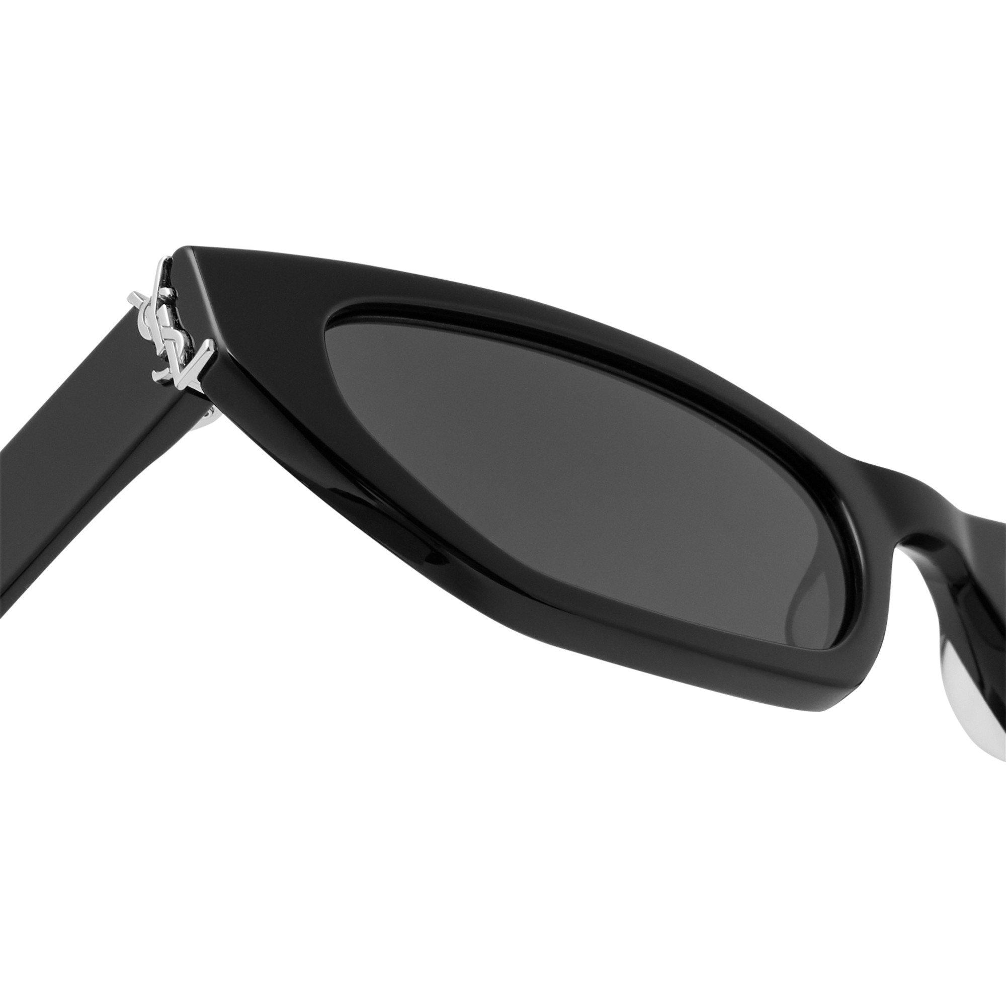 BLACK - Saint Laurent - Acetate Narrow Cat Eye Sunglasses - 3